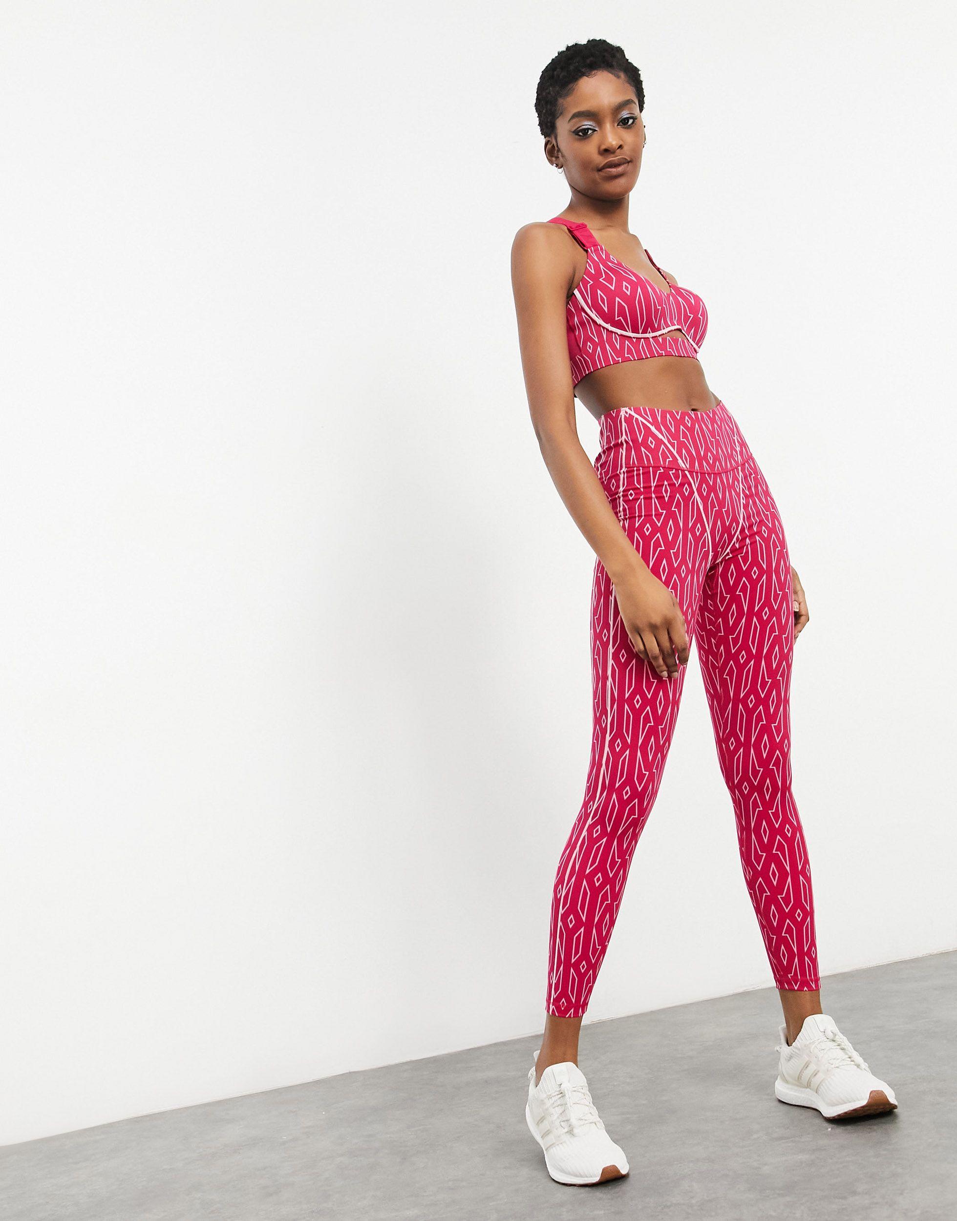 Ivy Park Adidas X Monogram leggings in Pink | Lyst