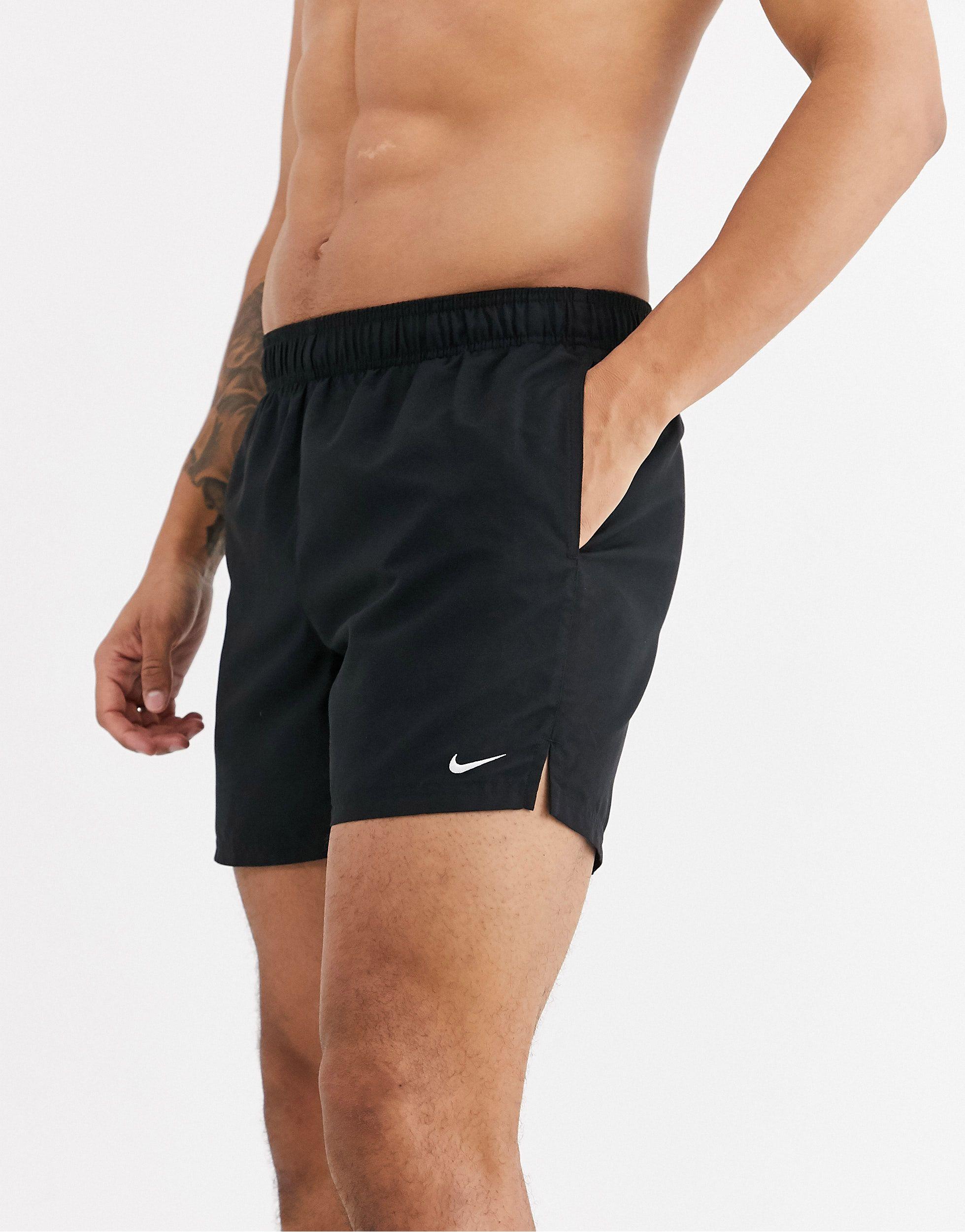 Nike Super Short Volley Swim Shorts in Black for Men | Lyst