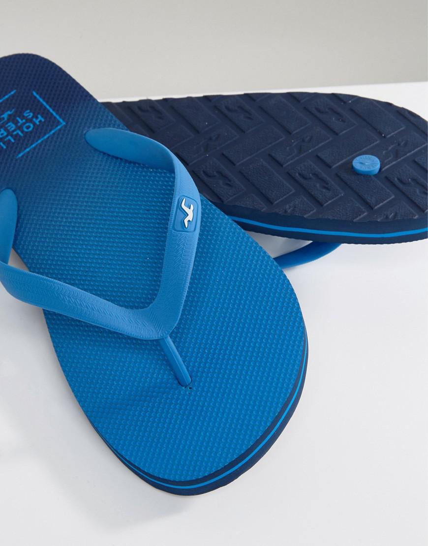 Hollister Stripe Flip Flops in Blue for Men | Lyst