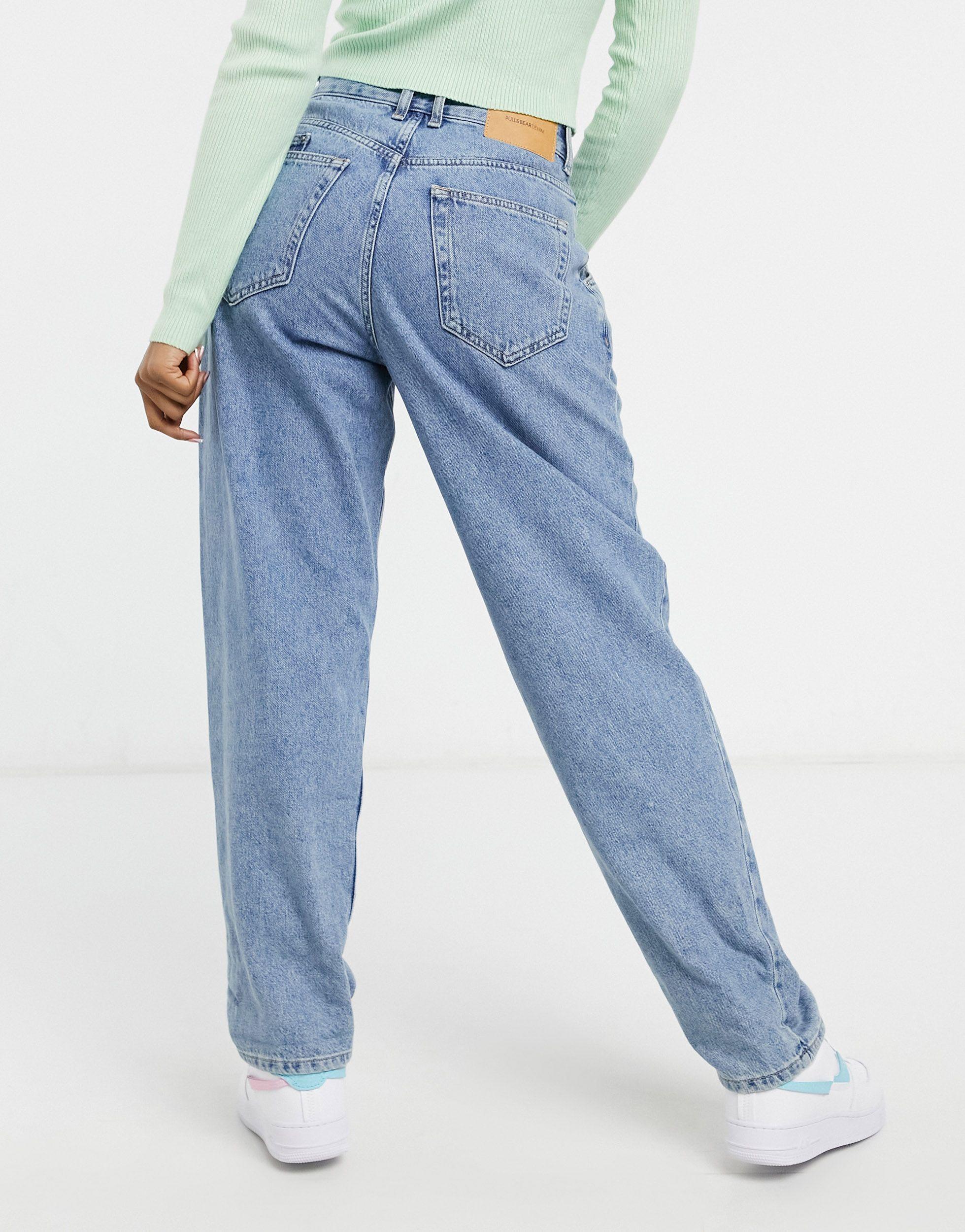 Pull\u0026Bear Slouch Fit Jeans in Blue | Lyst