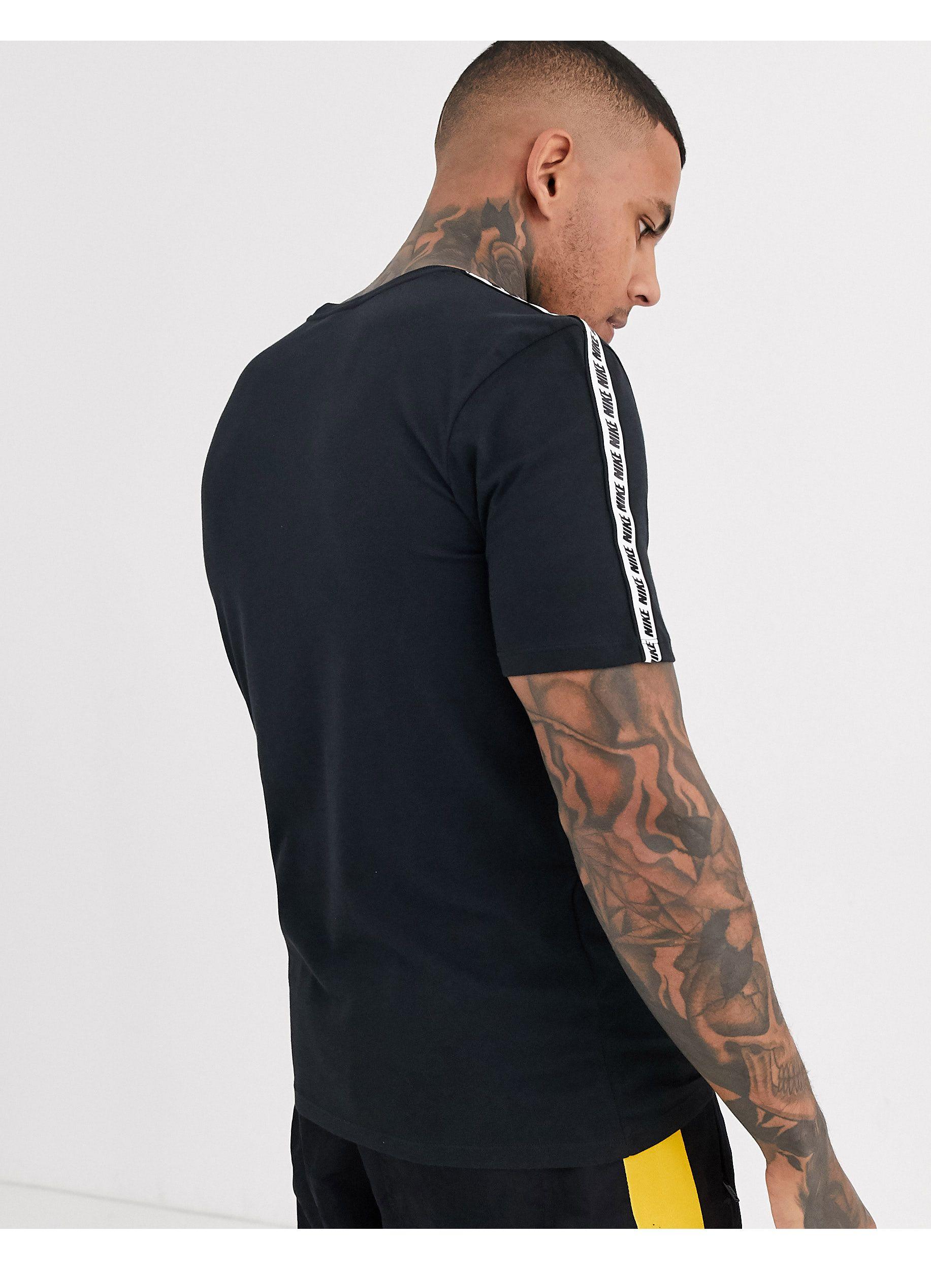 Nike – es T-Shirt mit Logostreifen in Schwarz für Herren | Lyst DE