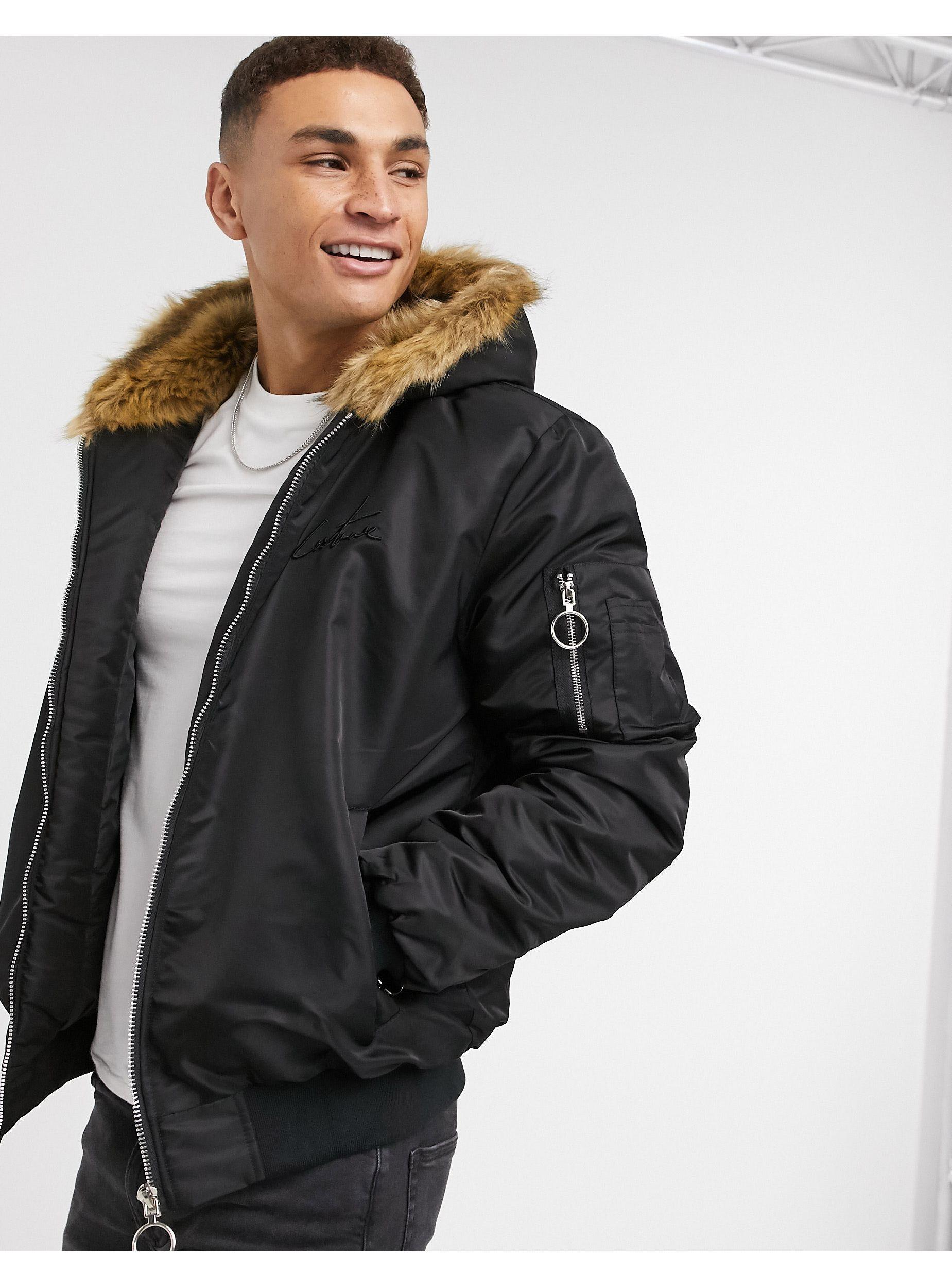 bomber jacket with fur inside