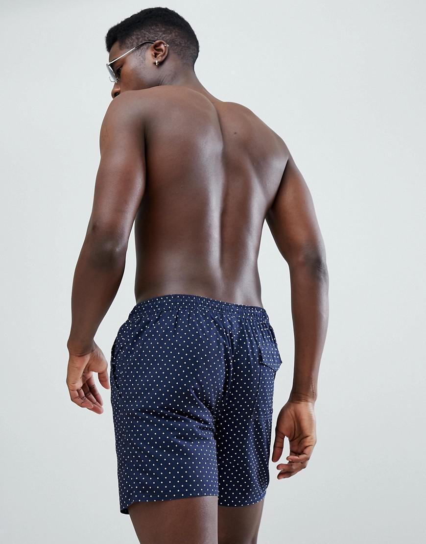 French Connection Dot Swim Shorts in Navy (Blue) for Men - Lyst
