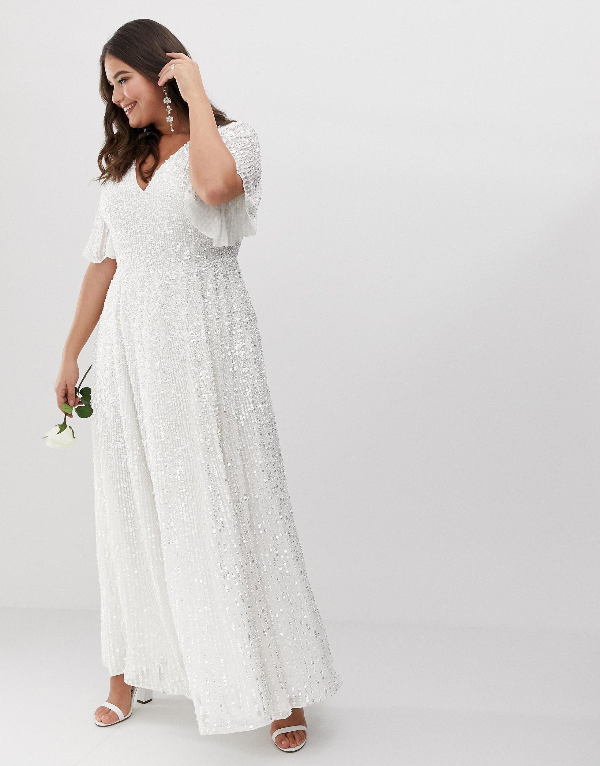 CURVE WEDDING Pleated Maxi Dress With Lace Top iuu.org.tr