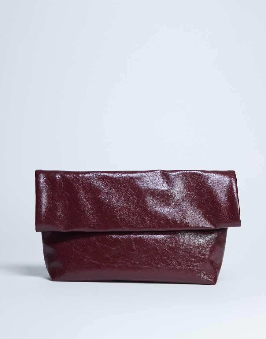 TOPSHOP Georgia Folded Clutch Grab Bag in Red Lyst UK