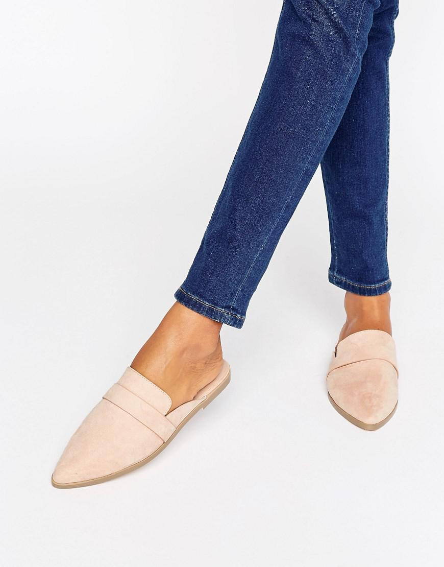 Nude sales mules flat