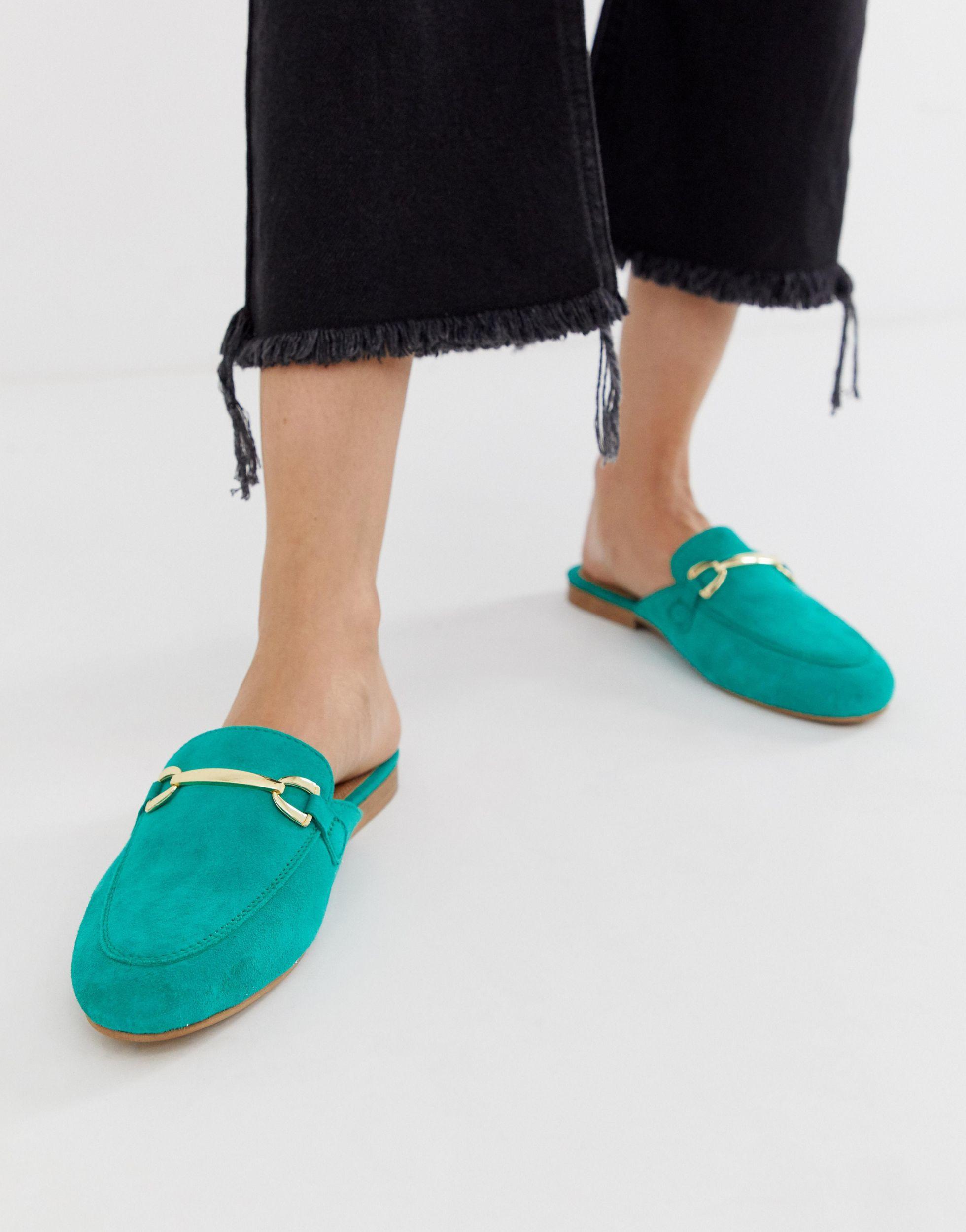suede mule loafers