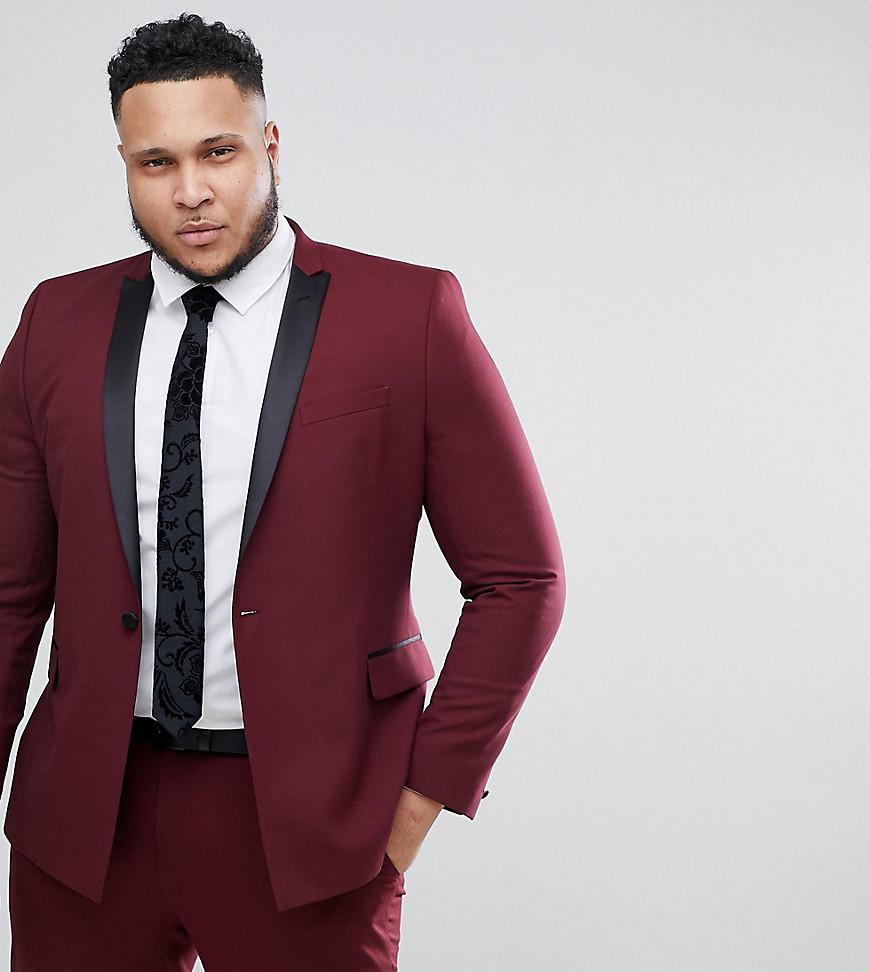 dark red suit jacket