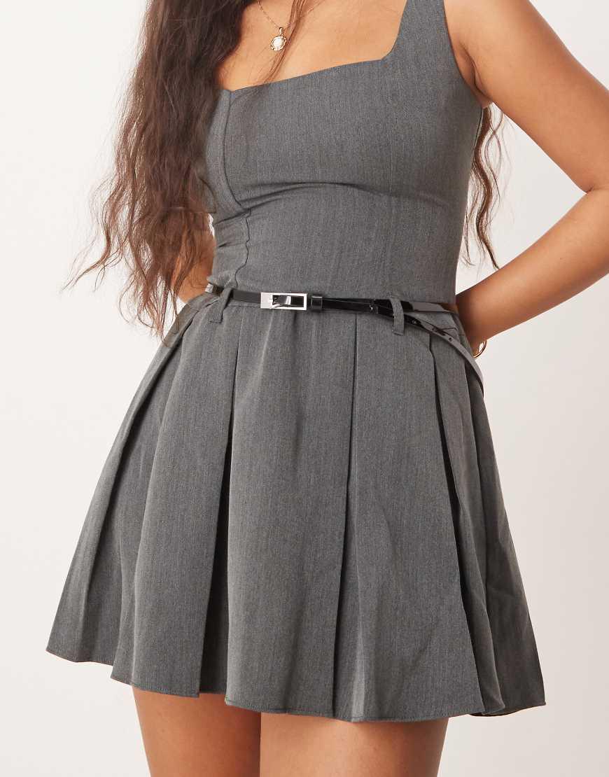 new look grey dress PinkBlush Black Basic Square Neck Maternity Midi Dress Medium main image 0