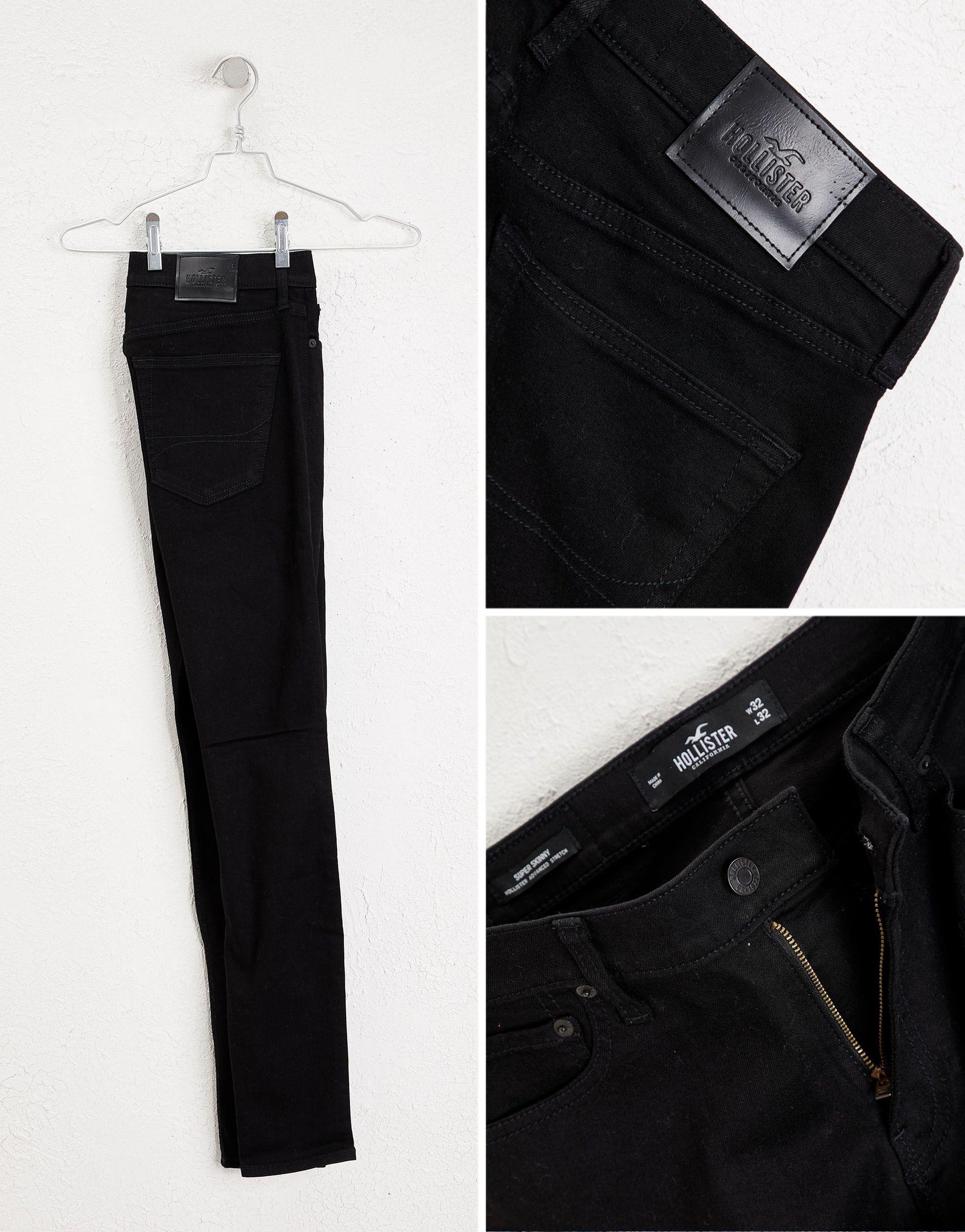 Hollister Destroy Super Skinny Jeans in Black for Men | Lyst