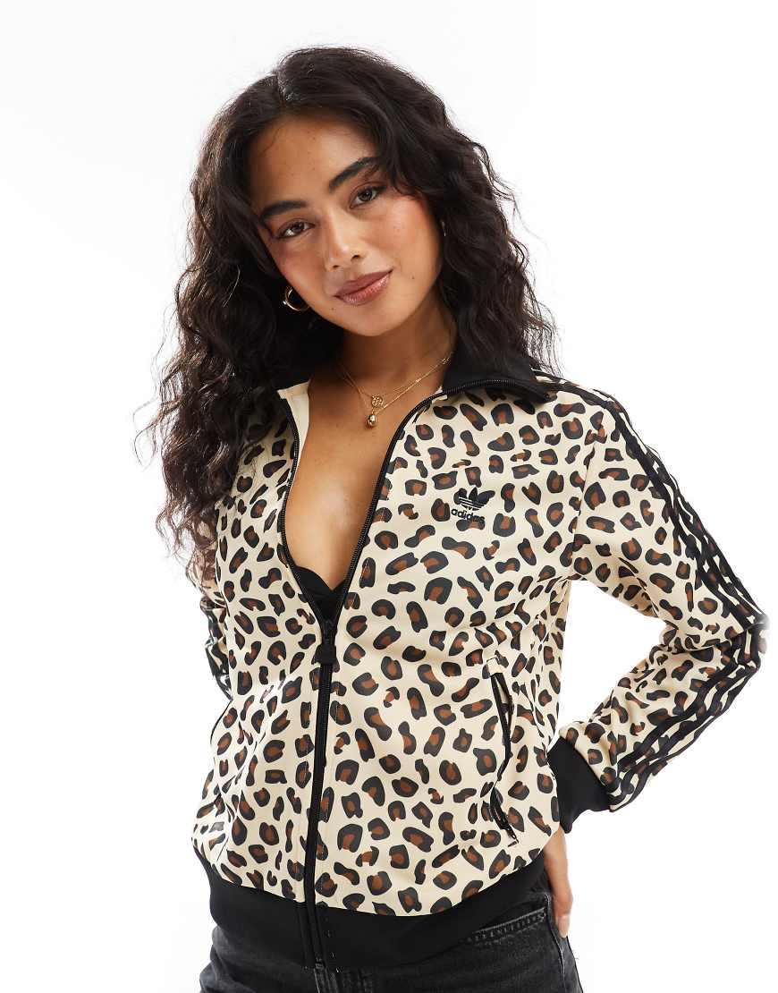 Adidas jacket leopard sale