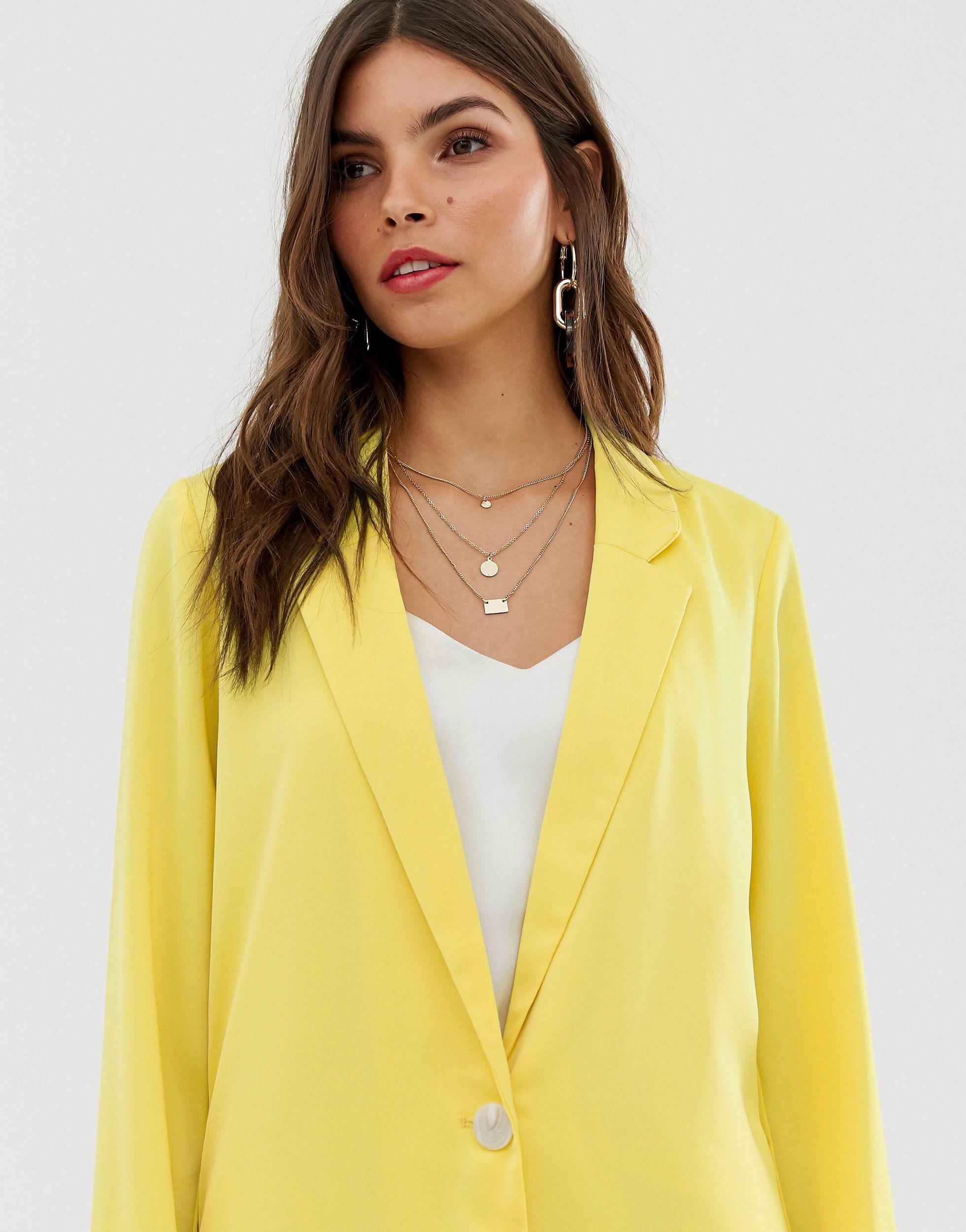 yellow oversized blazer