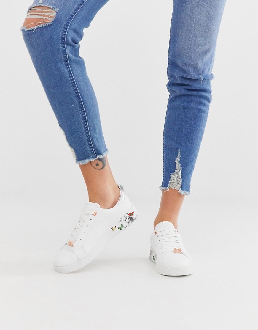 Ted Baker Butterfly Sole Trainers in White | Lyst