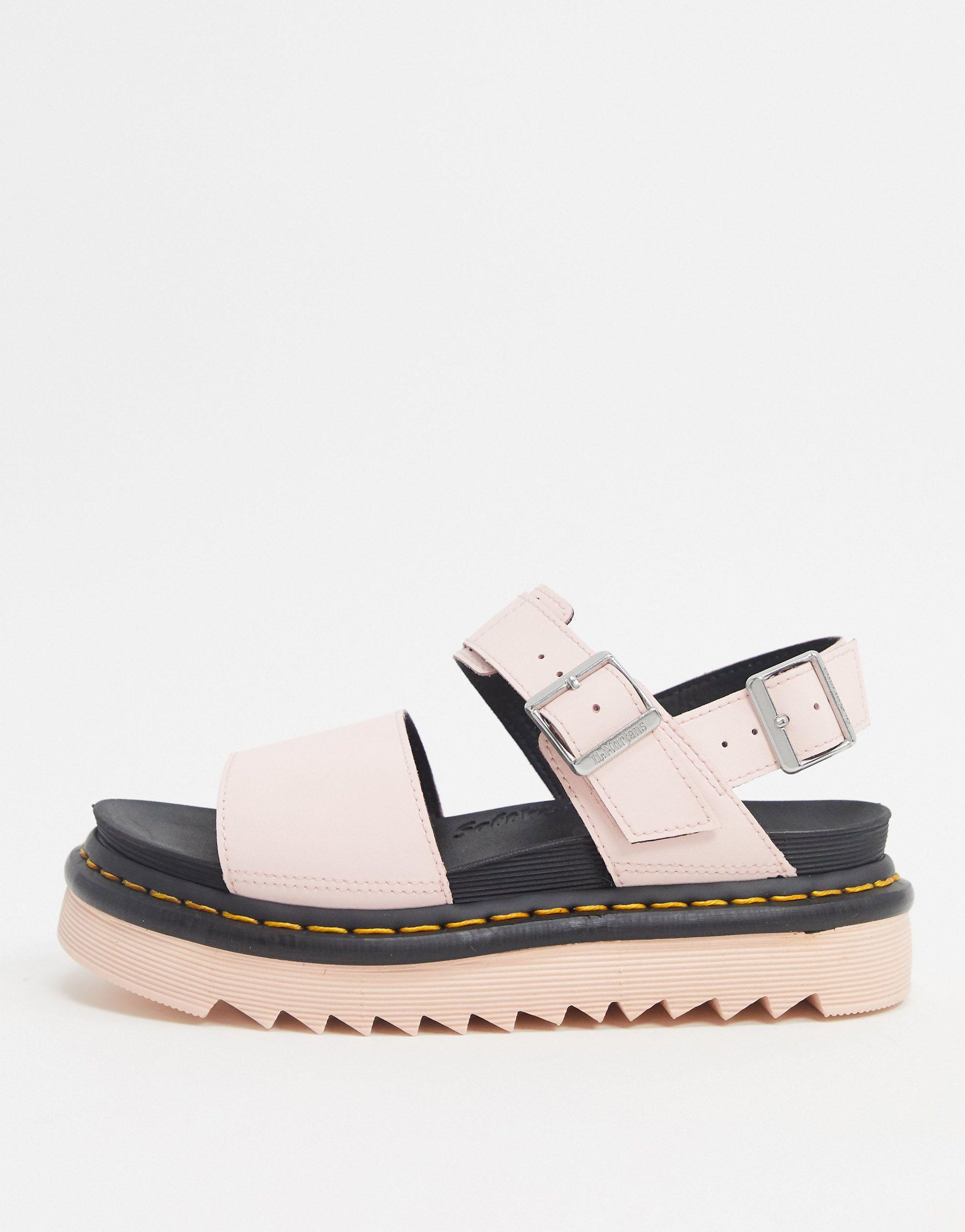 dr martens voss sandals pink