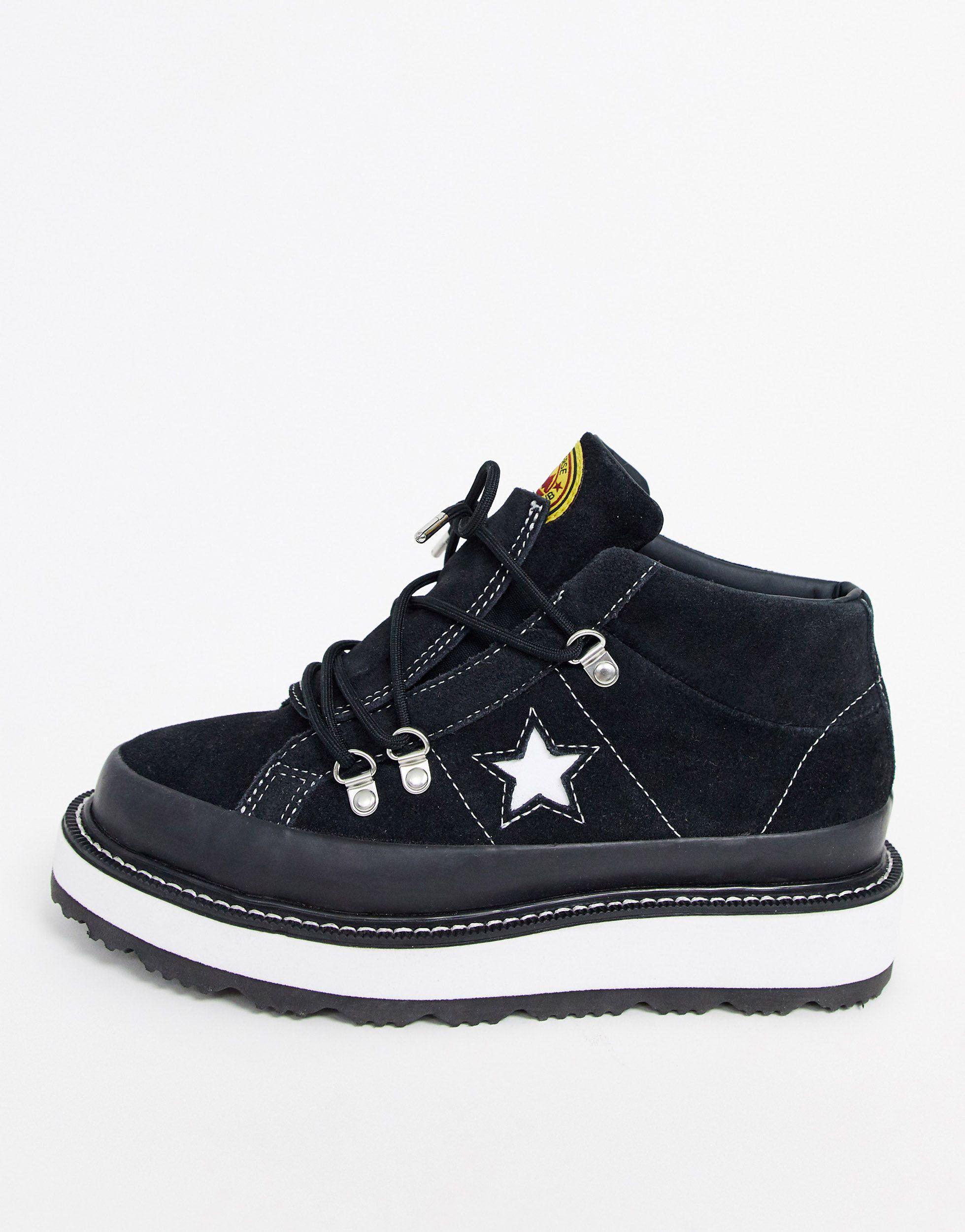 Converse One Star Hiker Boots in Black | Lyst