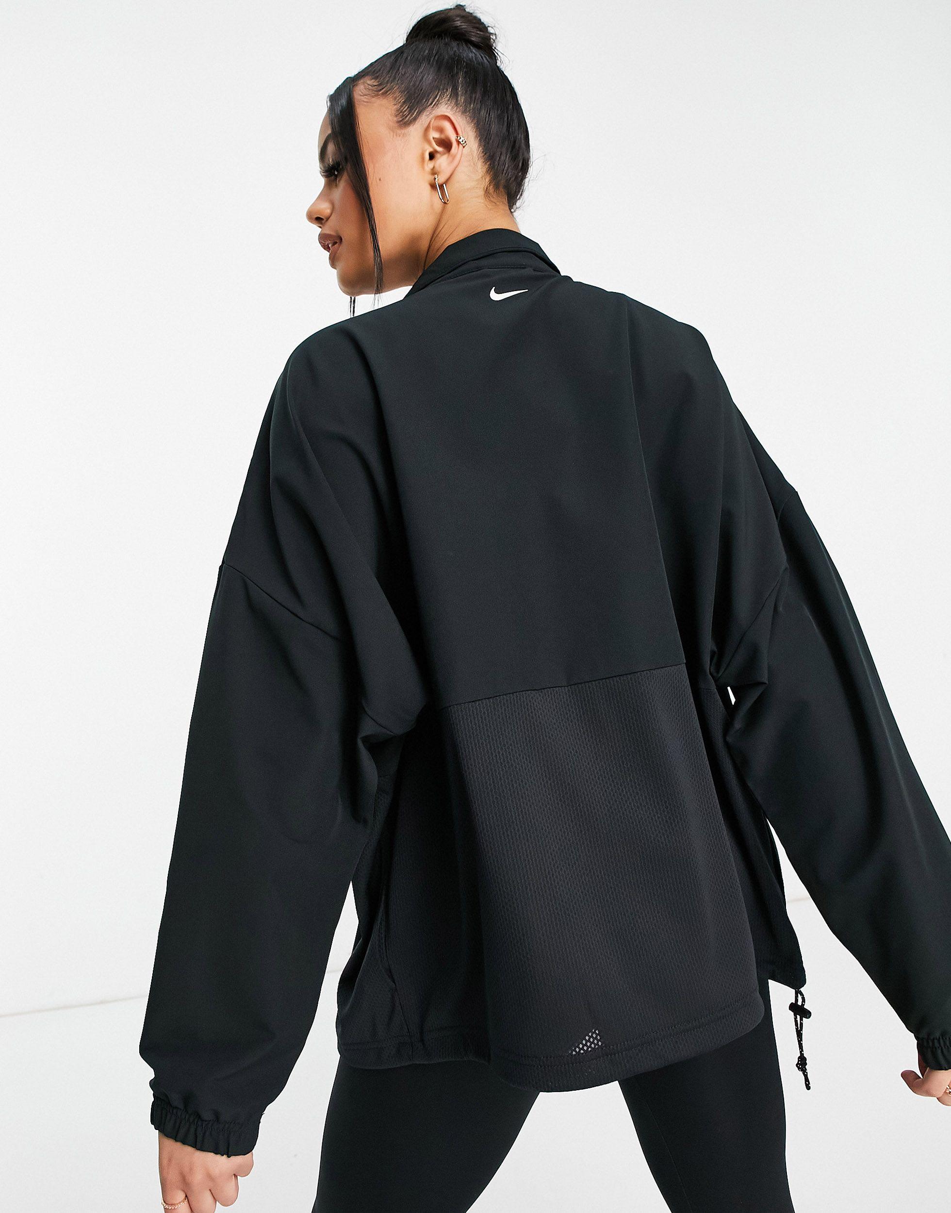 Nike - pro training - veste zippée avec grand logo virgule Nike en coloris  Noir | Lyst