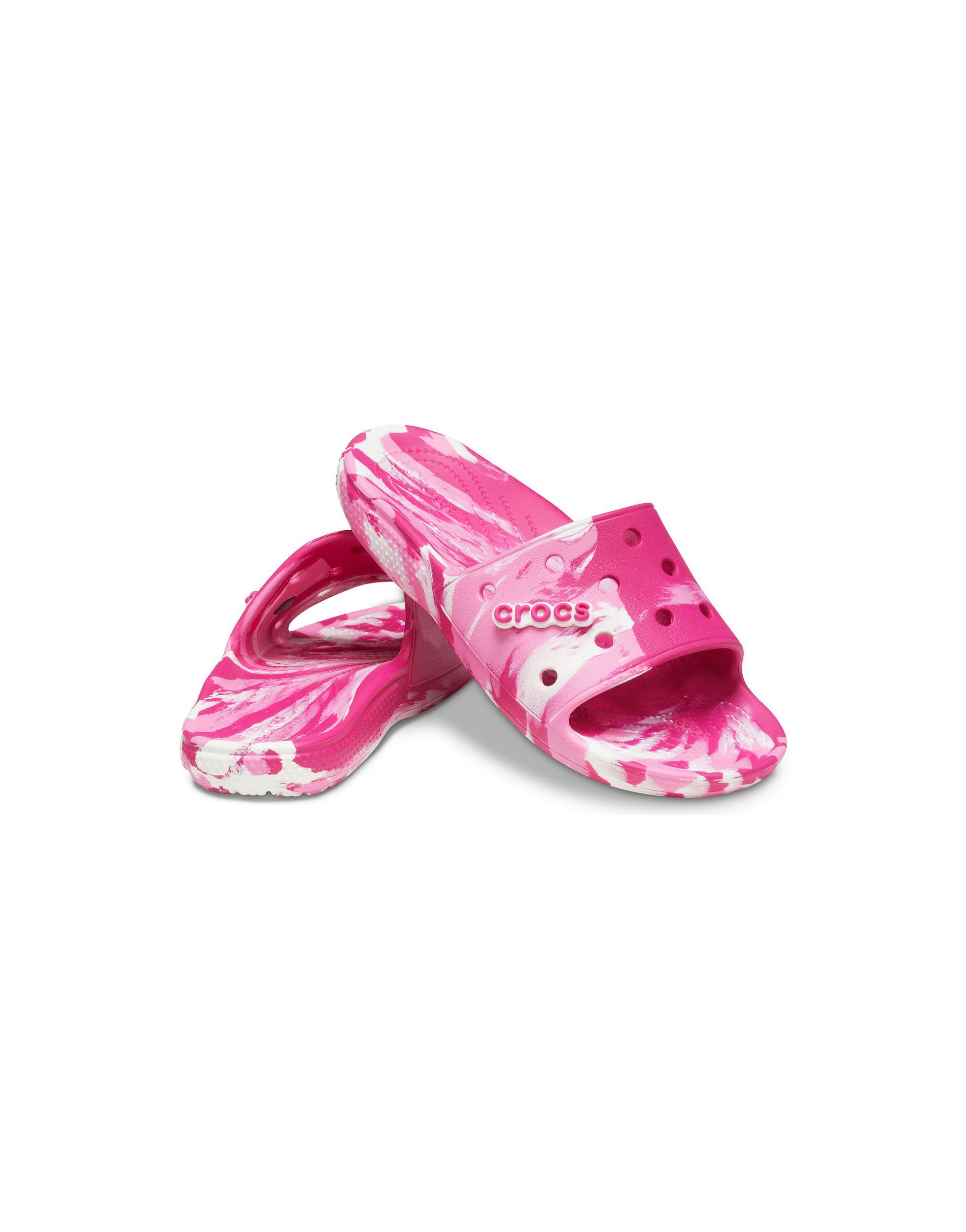 Crocs™ Classic Marble Slides in Pink | Lyst