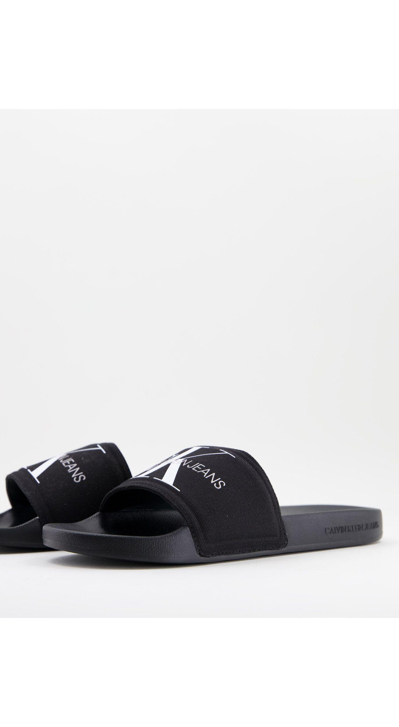 Calvin Klein viggo Slider Shoes in Black for Men | Lyst