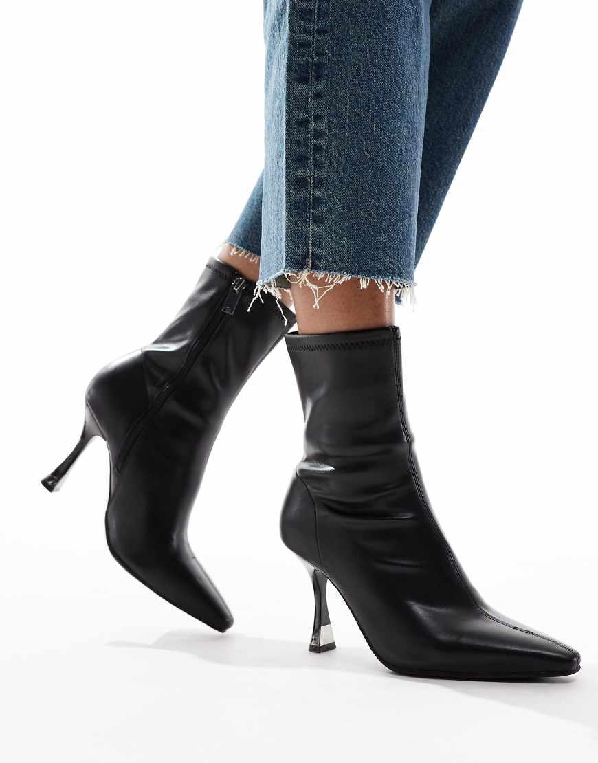 River Island Heeled Boot in Blue Lyst UK