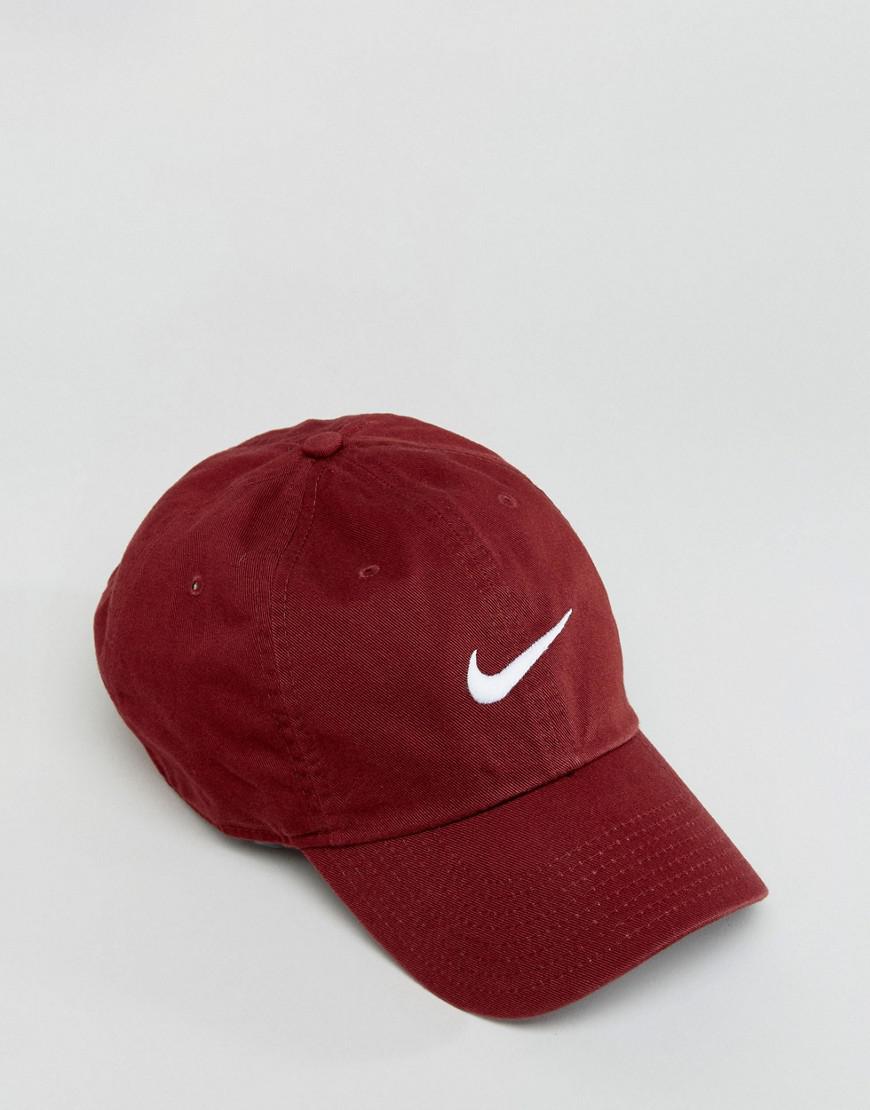 Nike Nike Swoosh Cap In Burgundy 546126-619 in Red for Men | Lyst UK