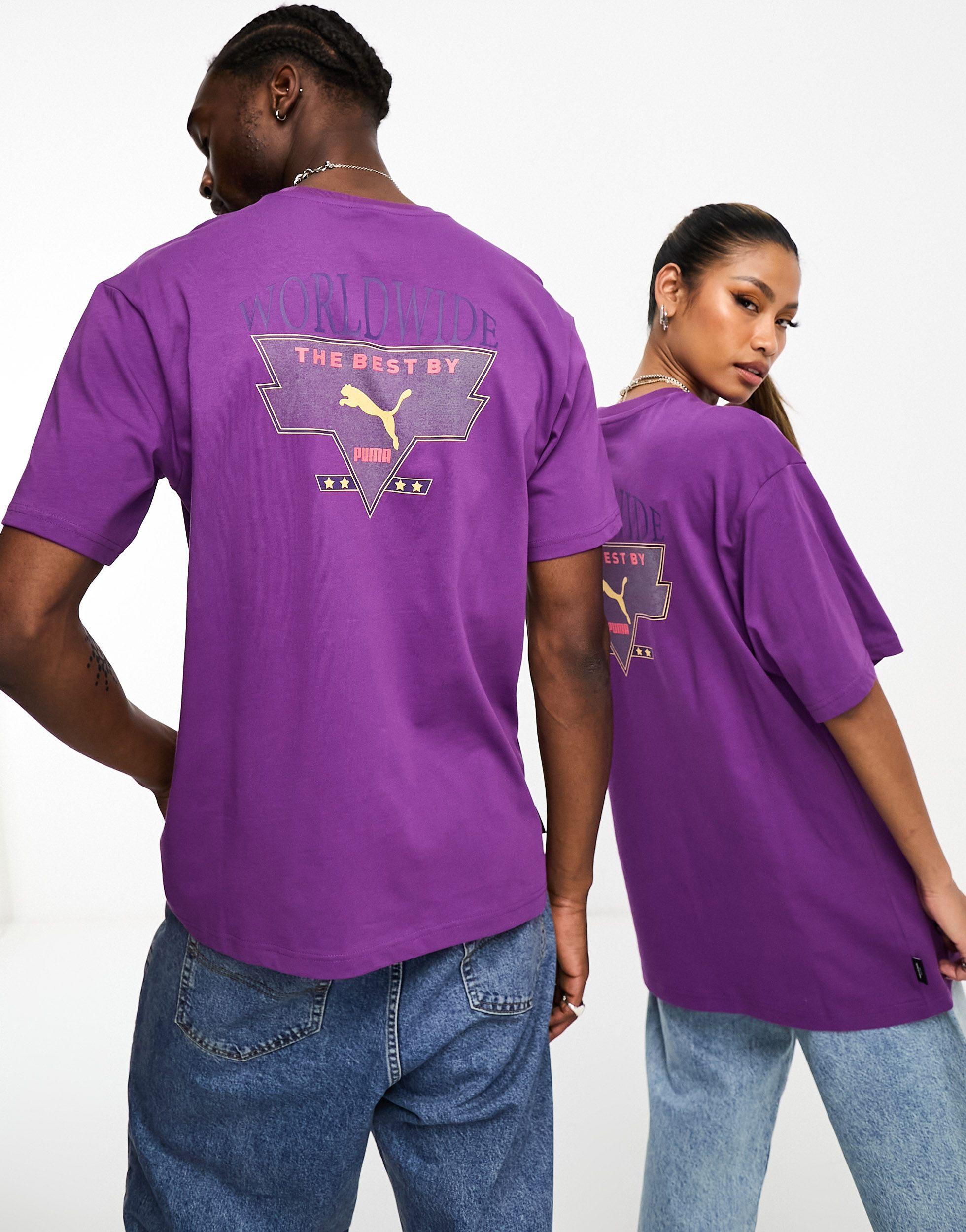 PUMA Worldwide Archive Graphic T-shirt in Purple | Lyst