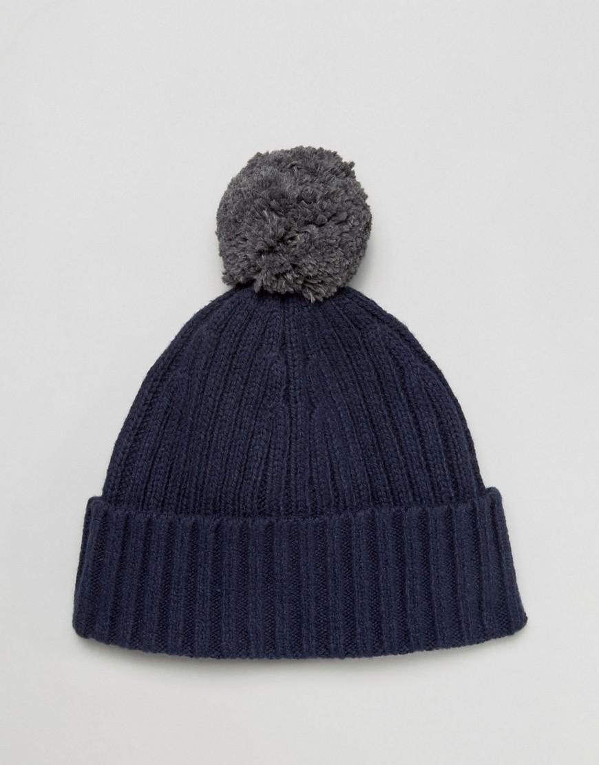 tommy hilfiger blue beanie