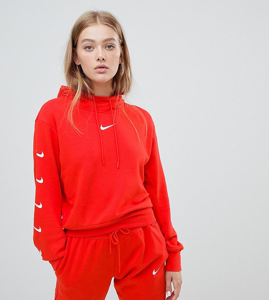 Nike Cotton Exclusive To Asos Red Swoosh Pack Cropped Hoodie | Lyst  Australia