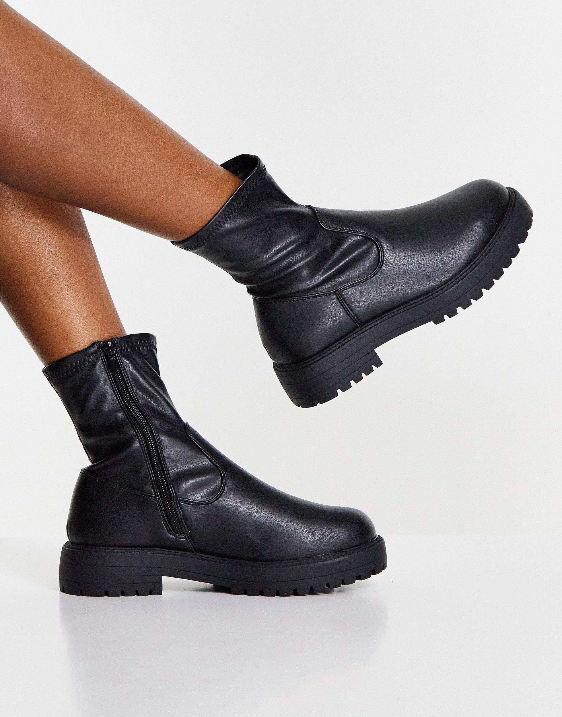 Botas negras estilo calcetín anton ASOS de color Negro | Lyst