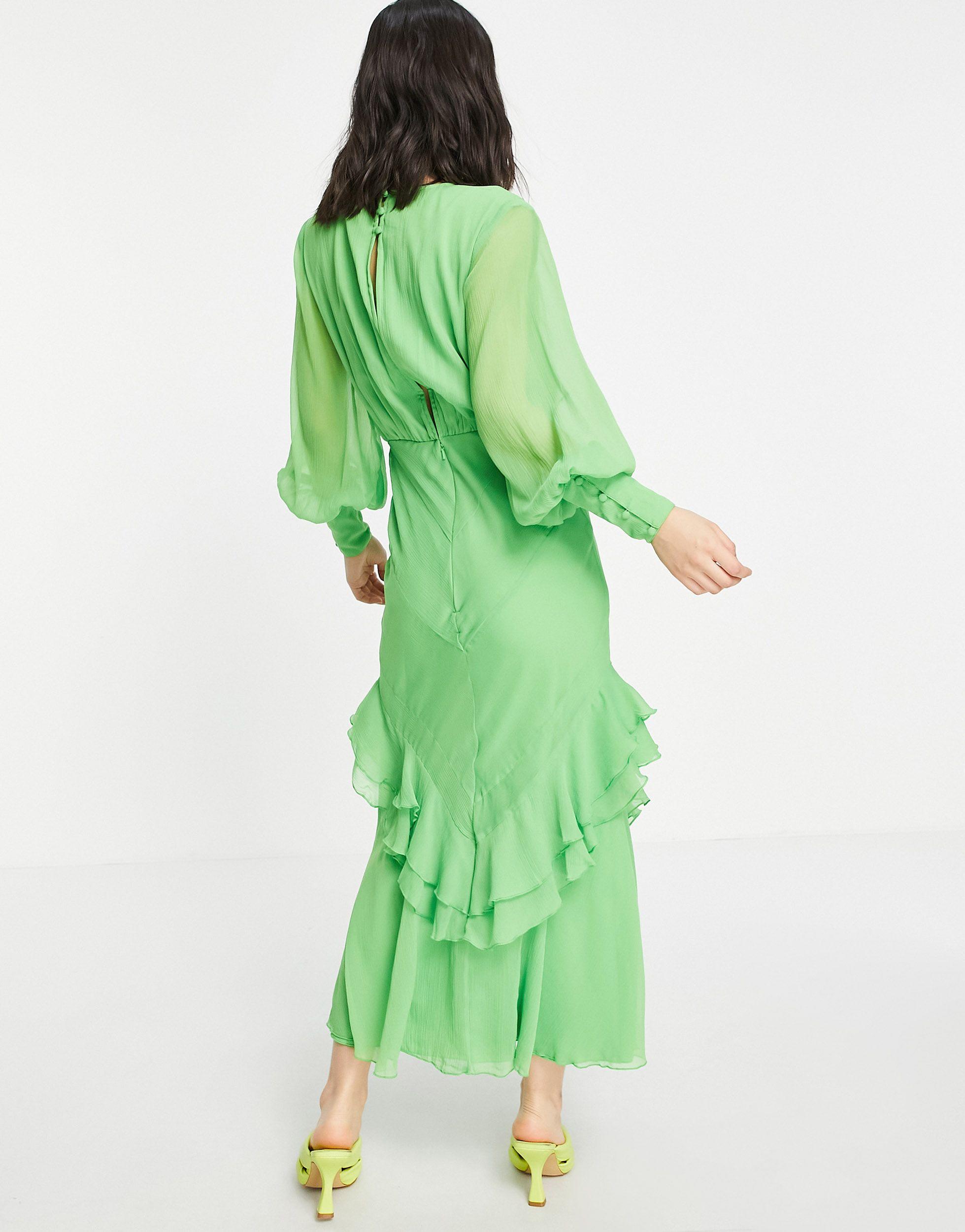 ASOS Plunge Front Button Front Midi 