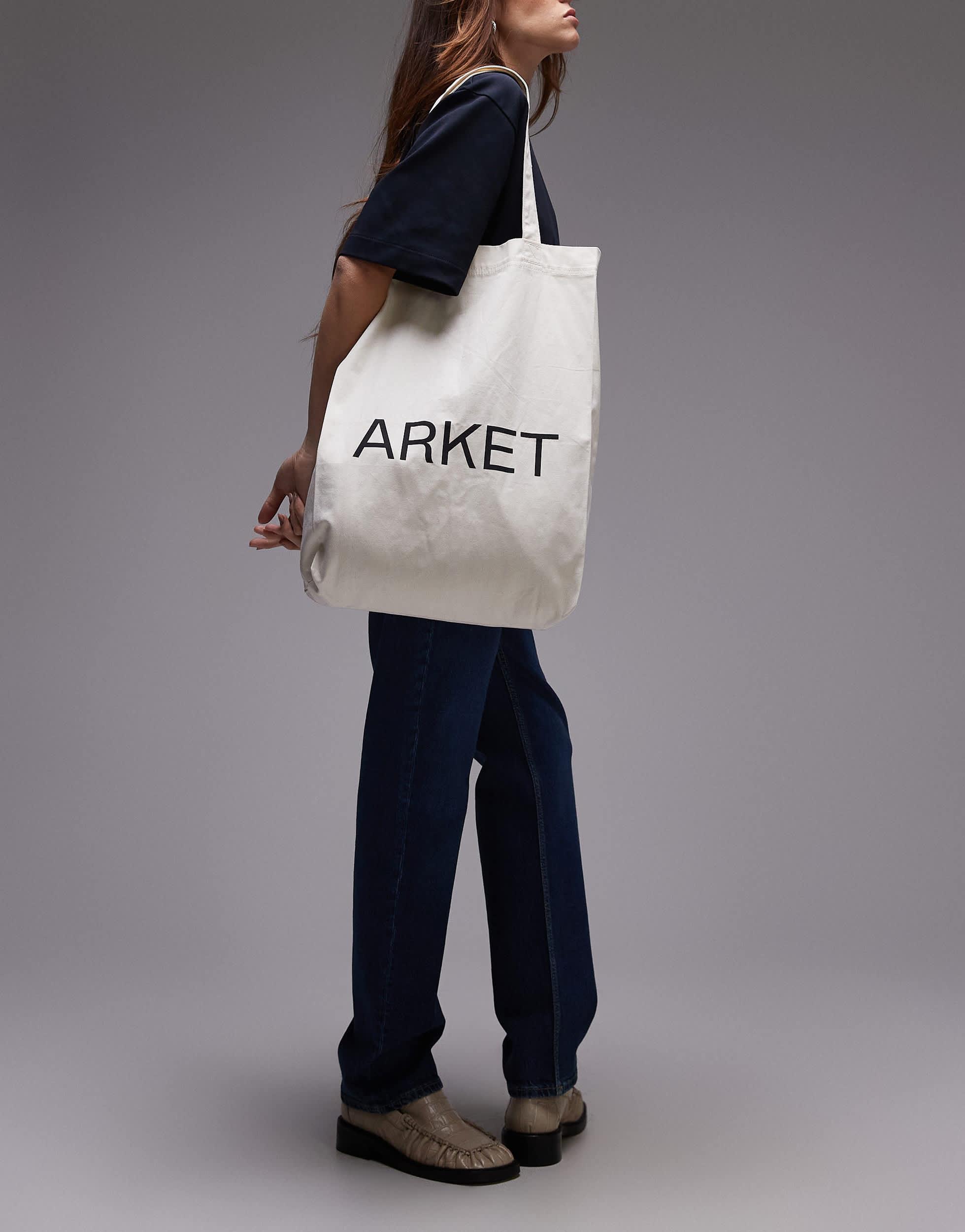 ARKET Canvas Tote Bag in Blue Lyst Canada