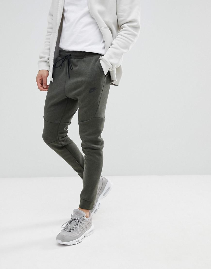Nike Tech Fleece Joggers In Slim Fit In Green 805162-355 in Grey (Grey) for  Men - Lyst