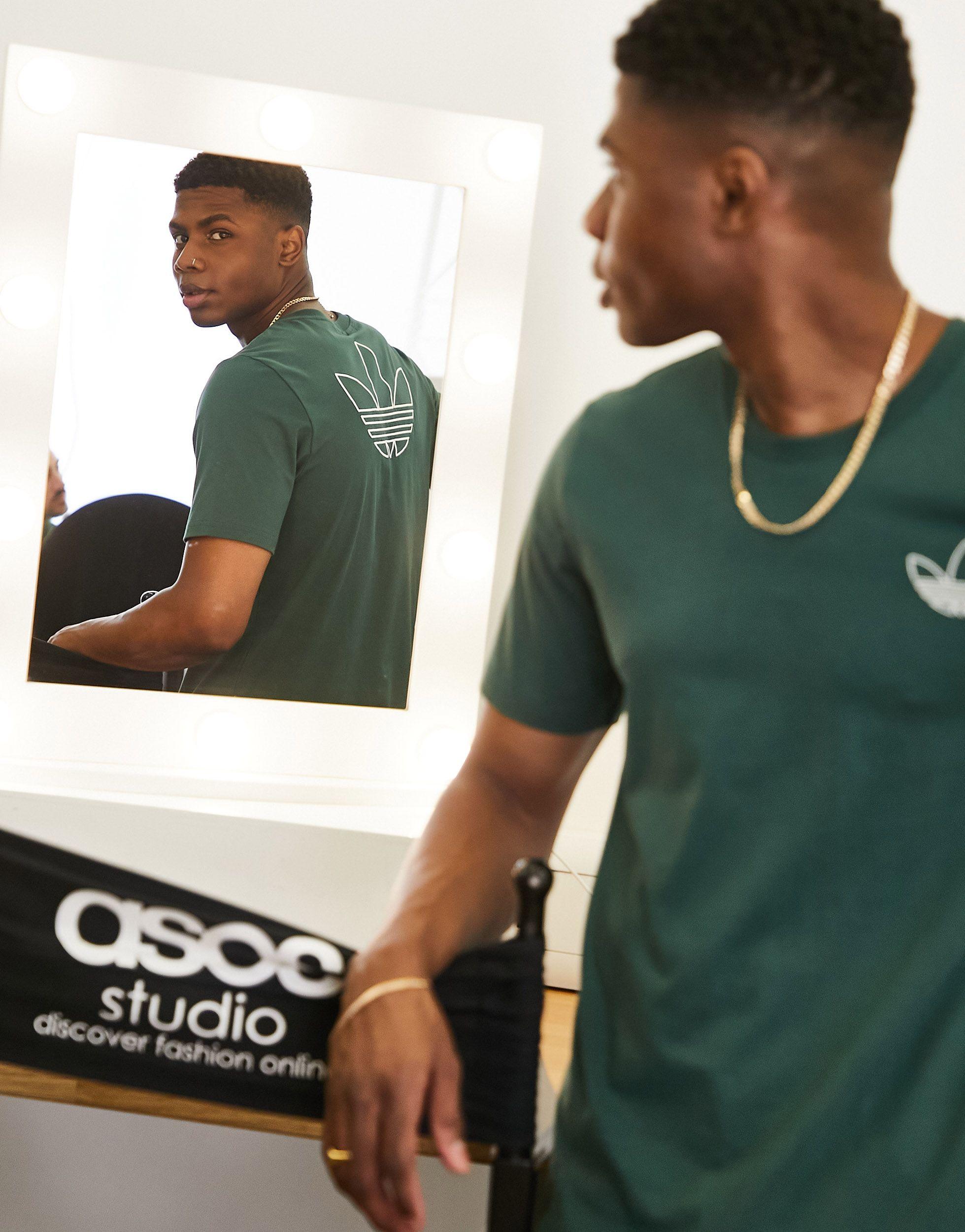 adidas Originals Trefoil T-shirt in Green for Men | Lyst
