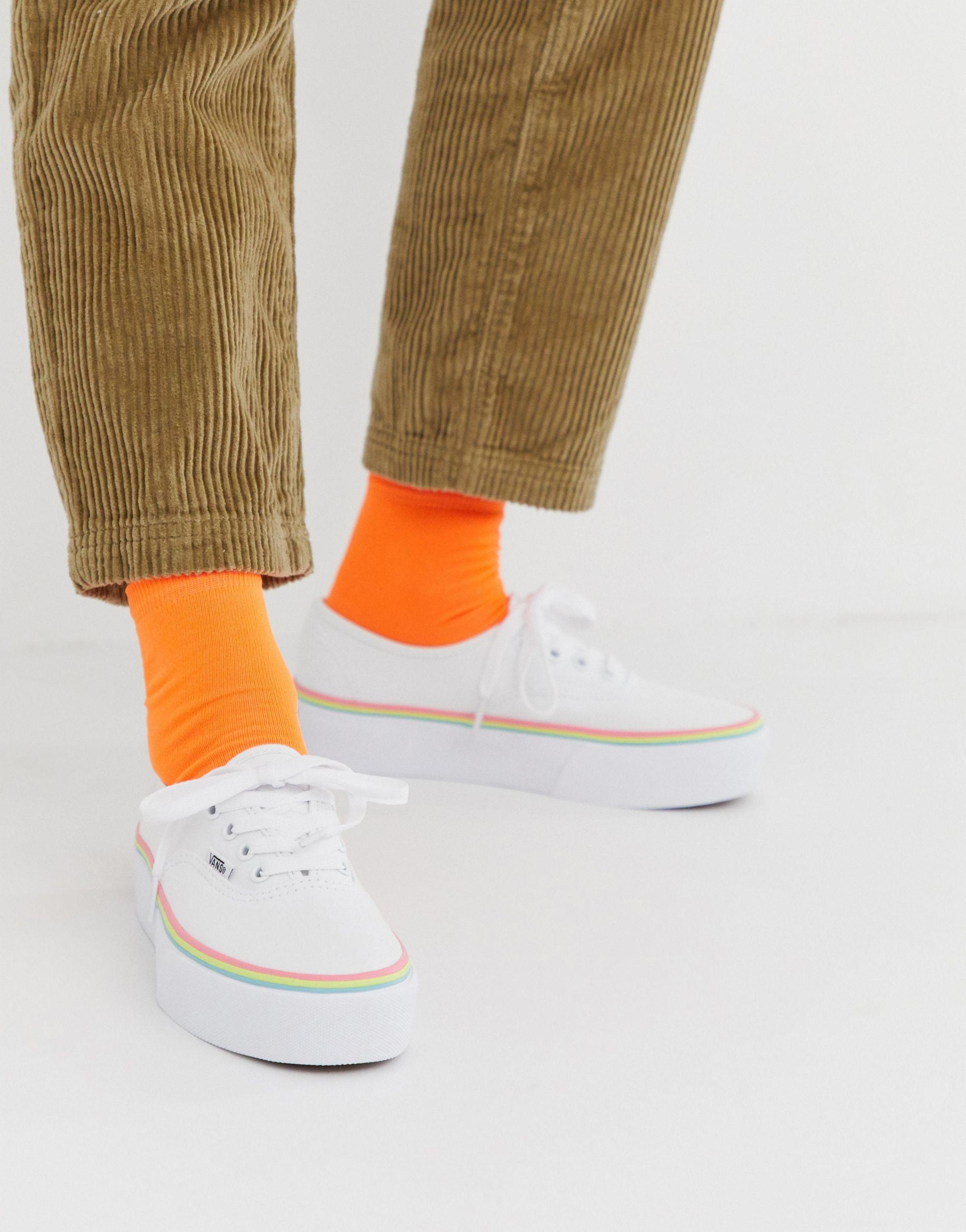 vans bianche arcobaleno