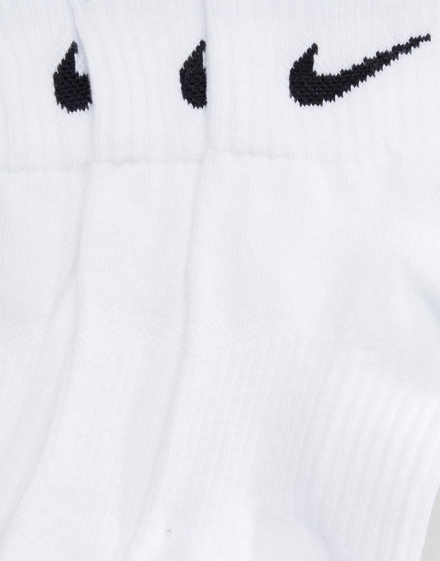 Nike Cotton 3 Pack Socks In Quarter Length Sx4706101 in White for Men