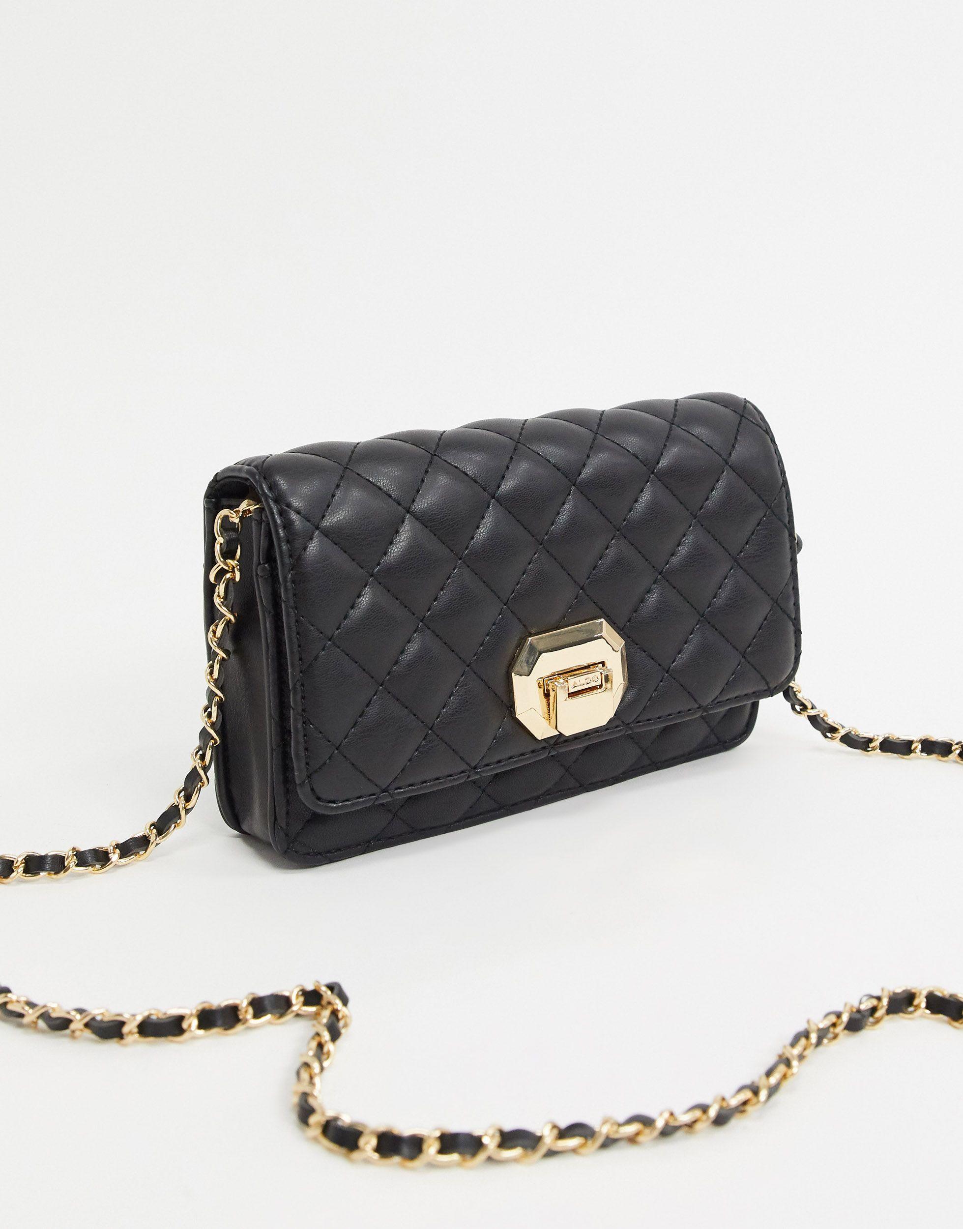black cross body chain bolsa
