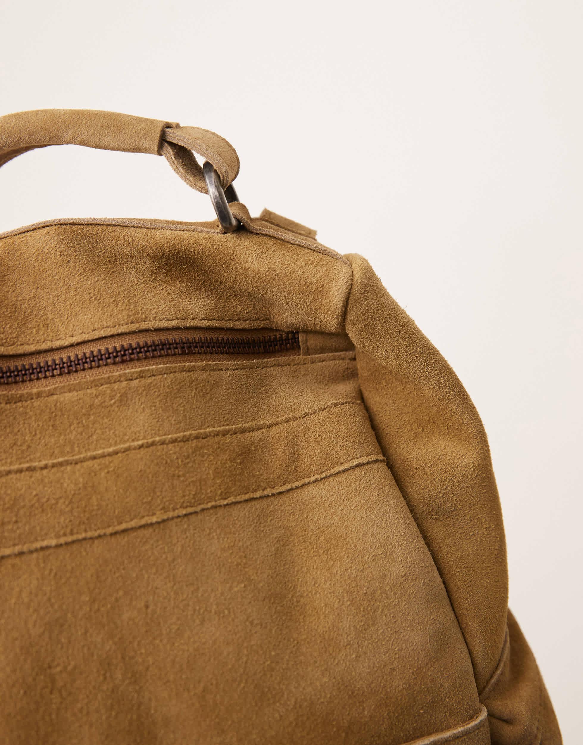 Free People Slouchy Suede Backpack in Natural | Lyst