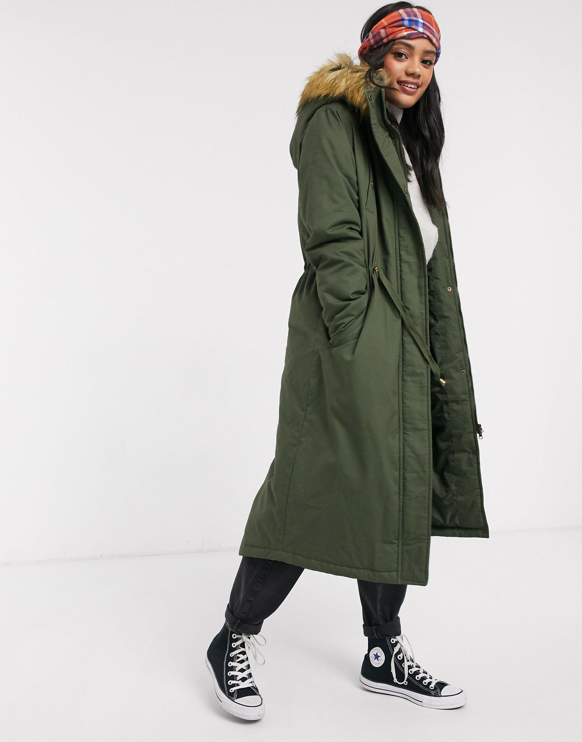 Maxi parka coat womens Clearance