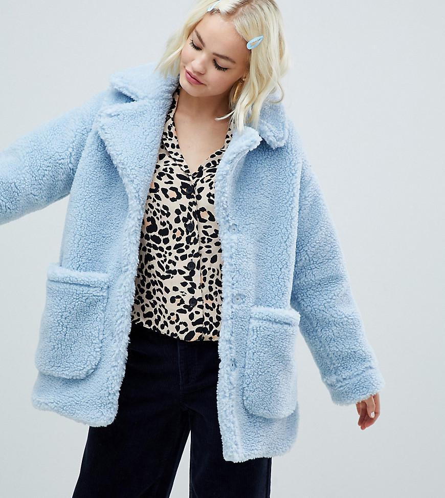 oversized teddy jacket