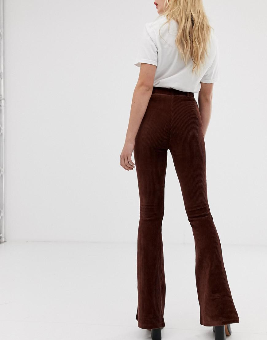 Stradivarius Denim Cord Kickflare Pants 