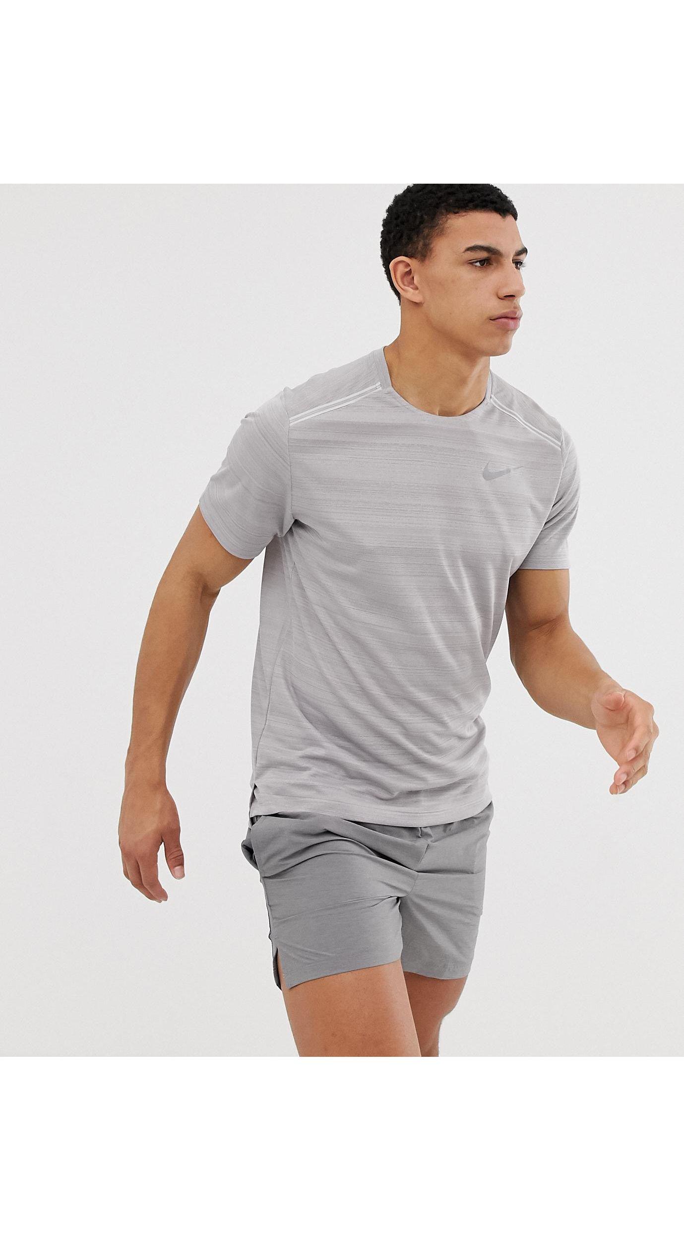 nike miler t shirt grey