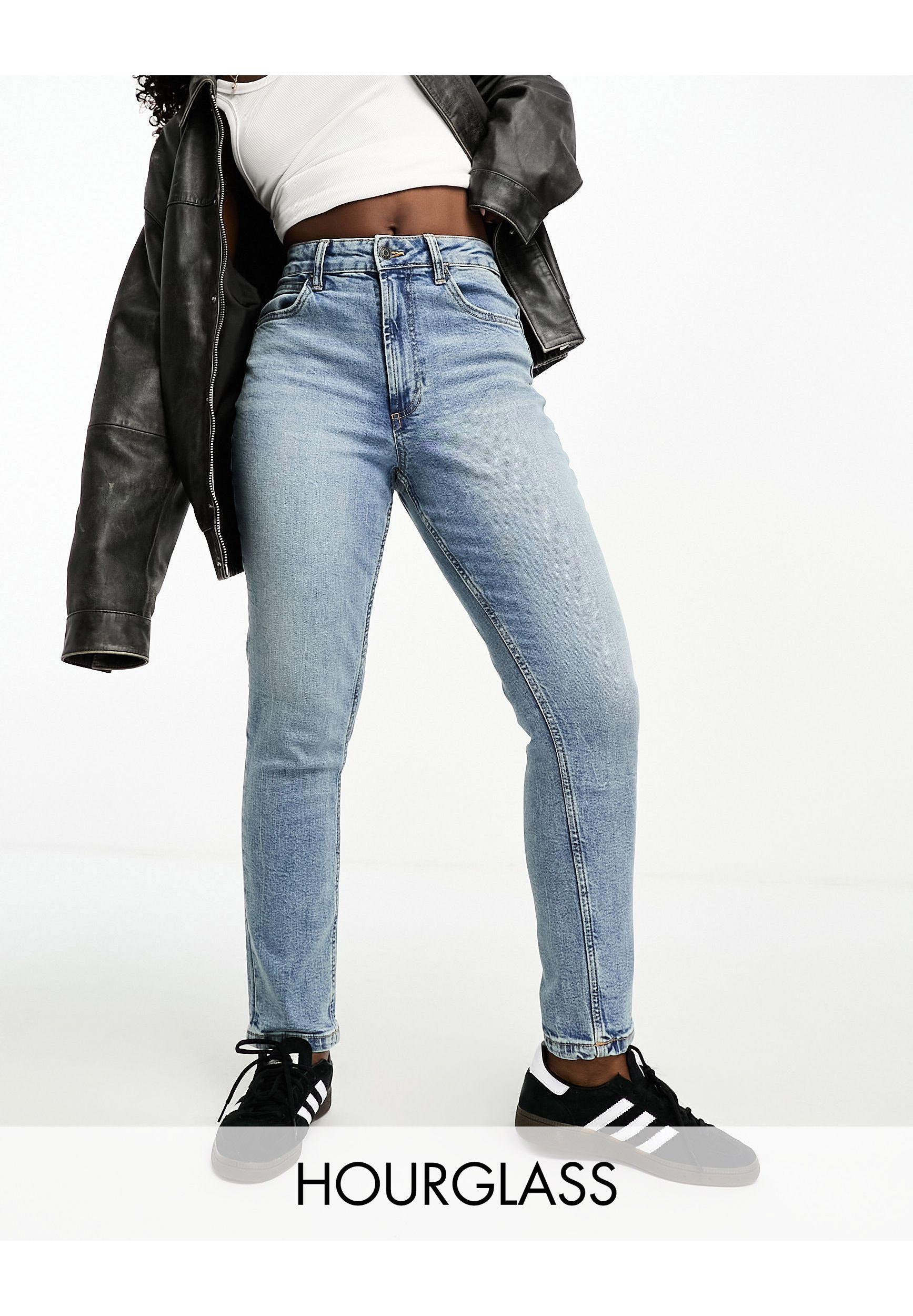ASOS Hourglass Slim Mom Jeans in Blue | Lyst