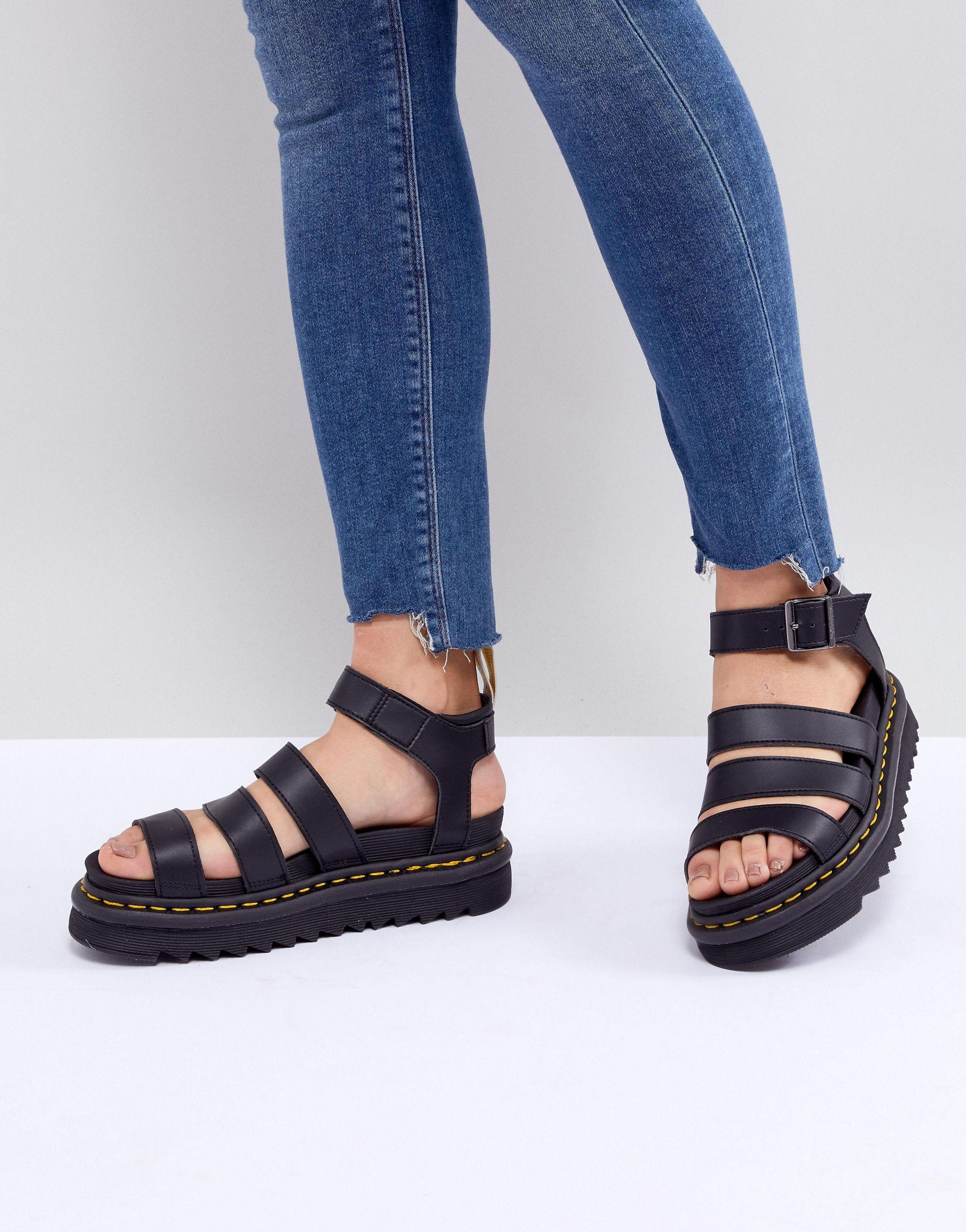 Sandalias gruesas negras Vegan Blaire Dr. Martens de Tejido sintético de  color Negro | Lyst
