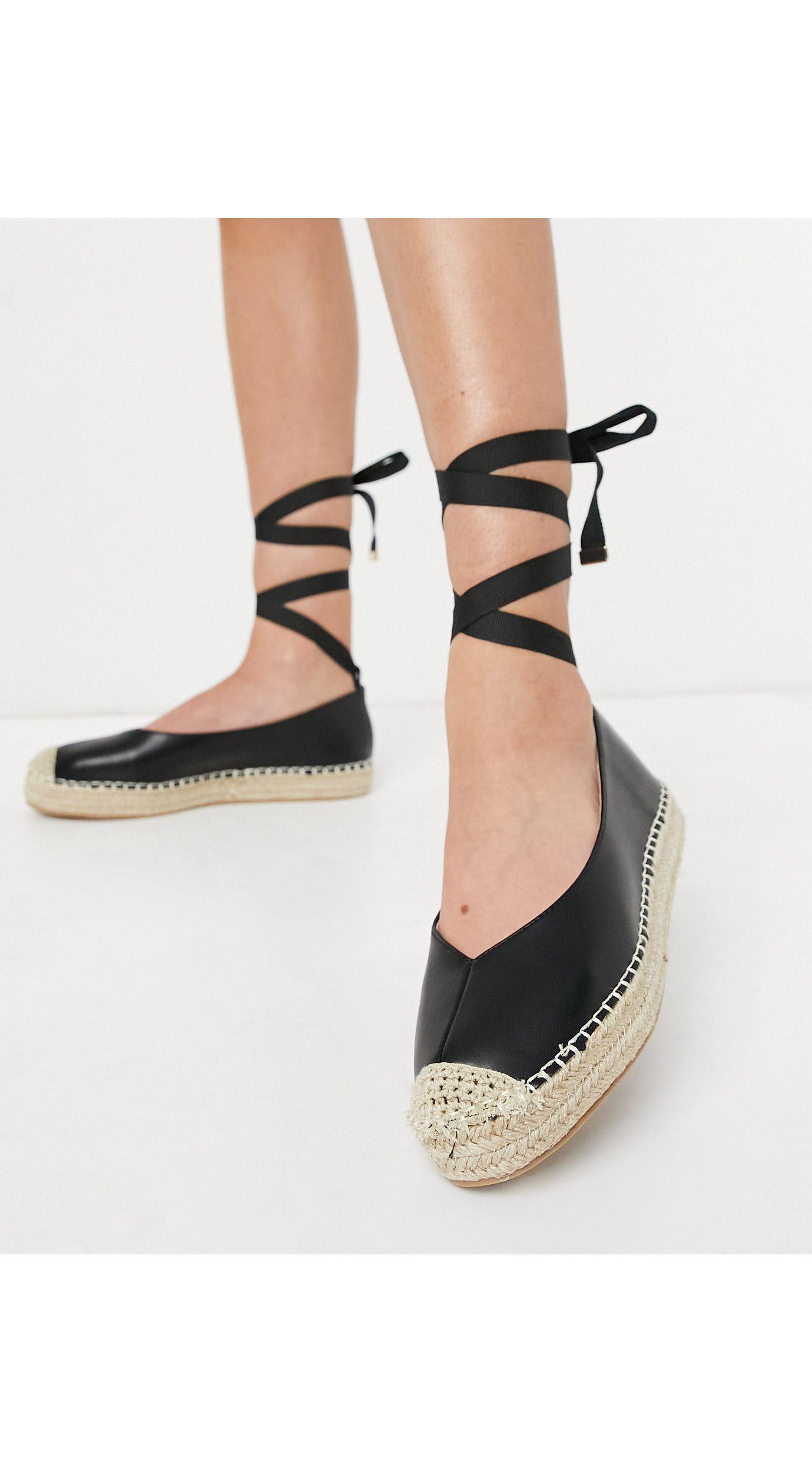 Glamorous Ankle Tie Espadrilles in 