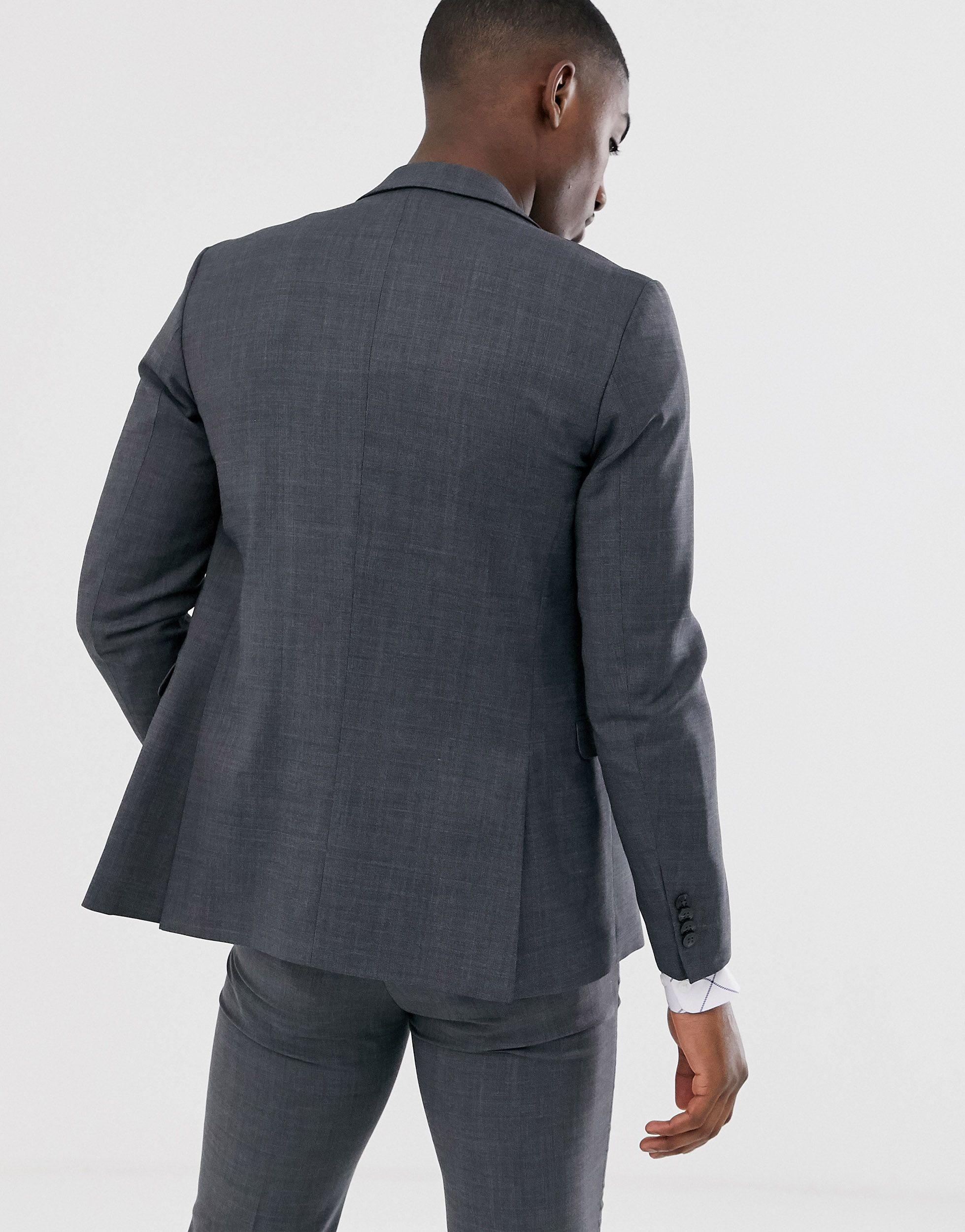 Jack & Jones Denim Premium Super Slim Fit Stretch Suit Jacket in Grey  (Gray) for Men | Lyst