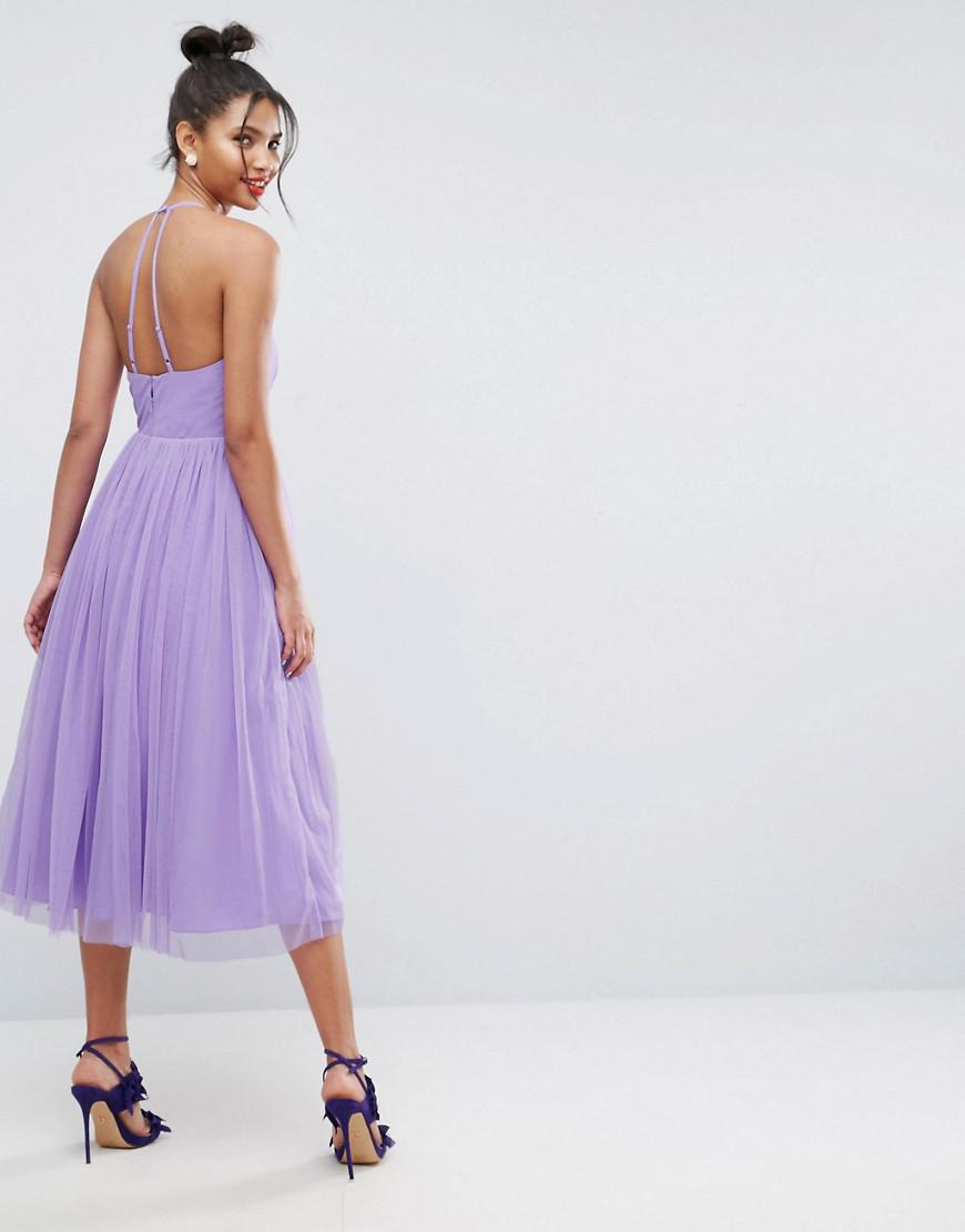 asos pinny extreme tulle mesh midi dress