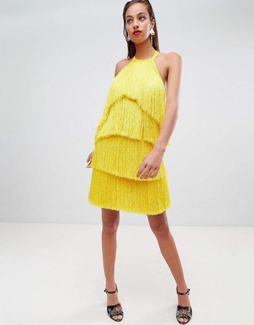 halter tassel dress