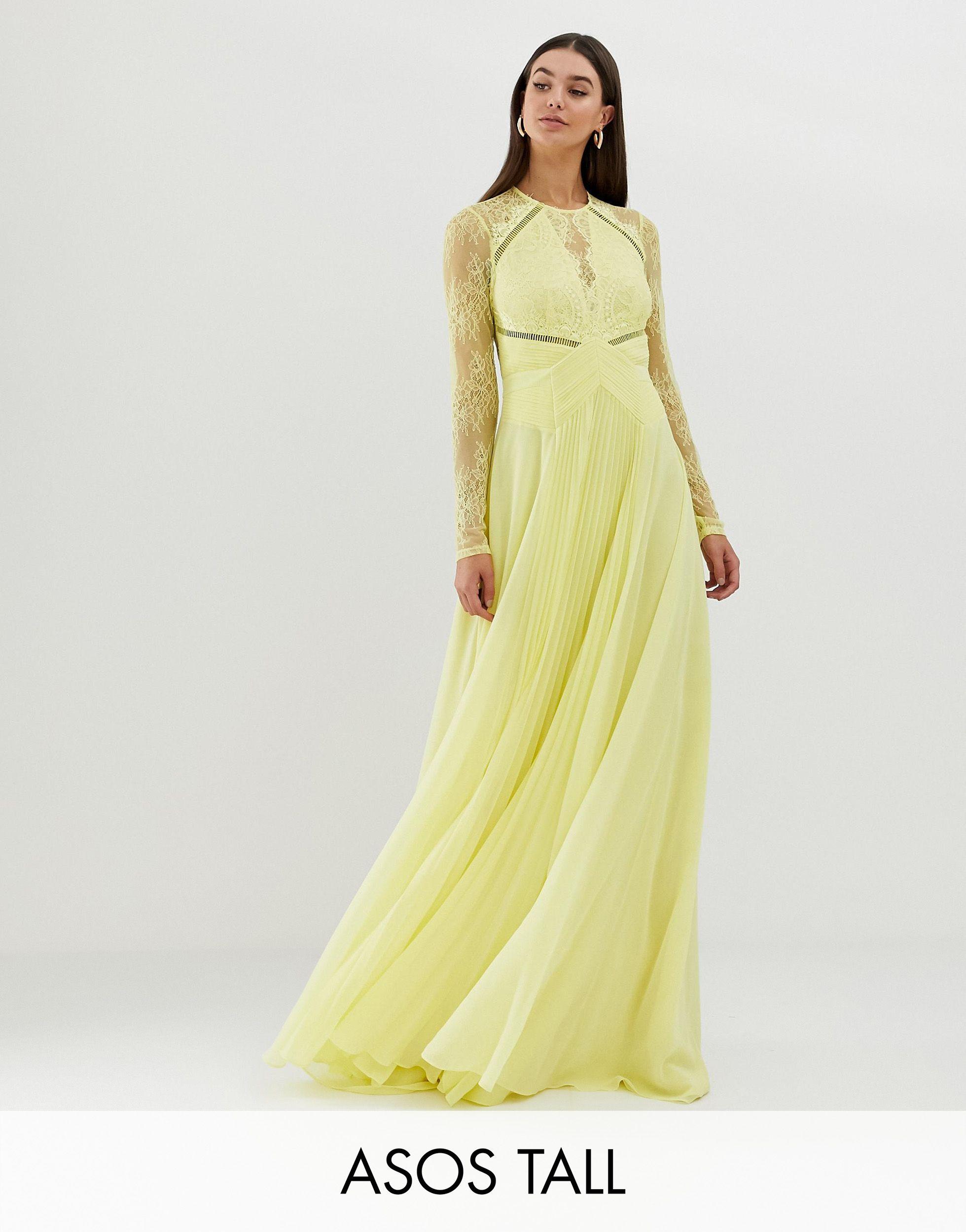 Asos design pleated panelled flutter hotsell sleeve maxi dress with lace inserts
