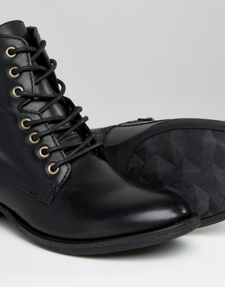 aldo black lace up boots