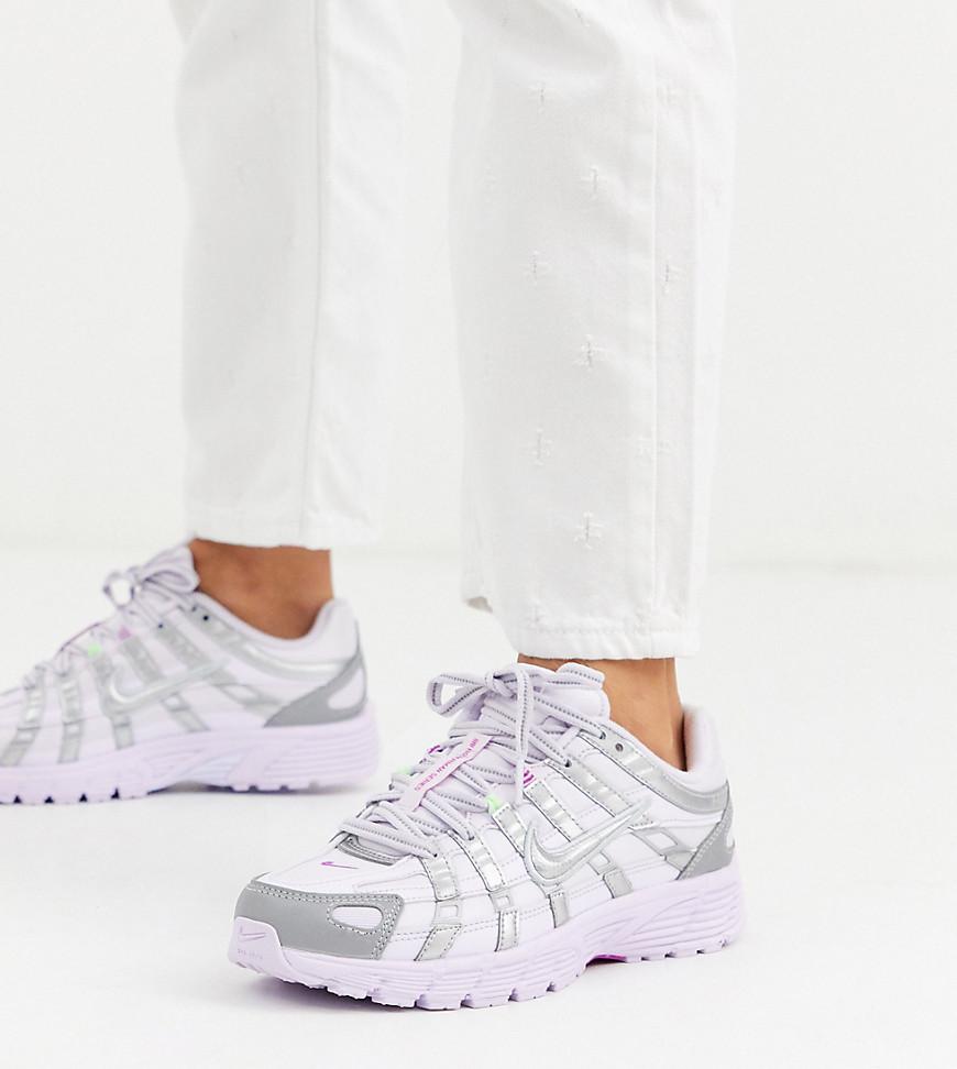 Nike Leather Lilac And Silver P-6000 Trainers in Purple - Lyst