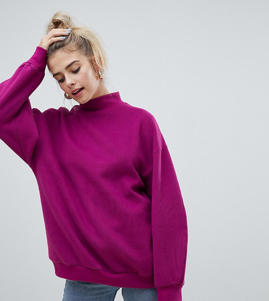bershka zebra print jumper in lilac